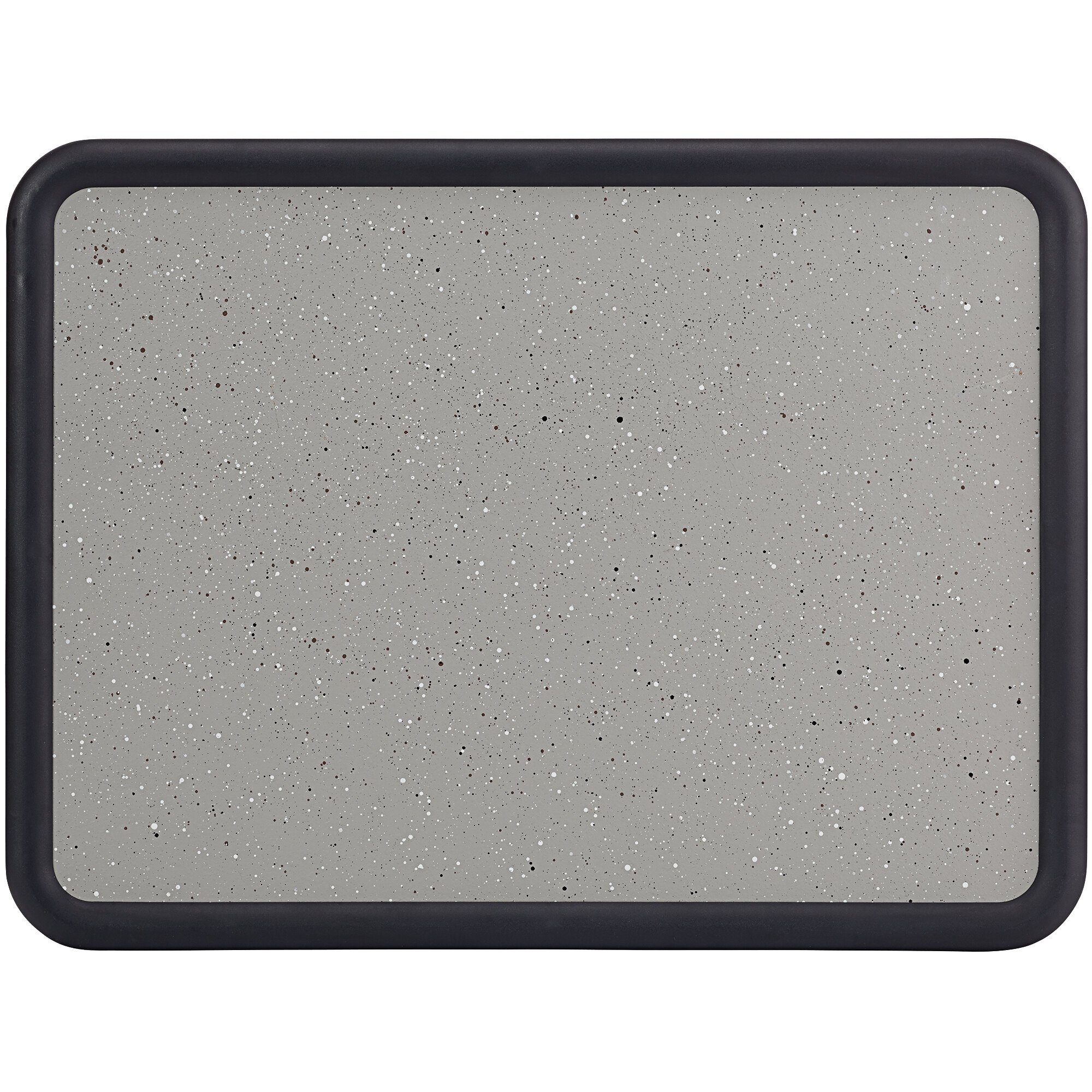 Quartet 699370 Contour 24" x 36" Granite Gray Bulletin Board with Black