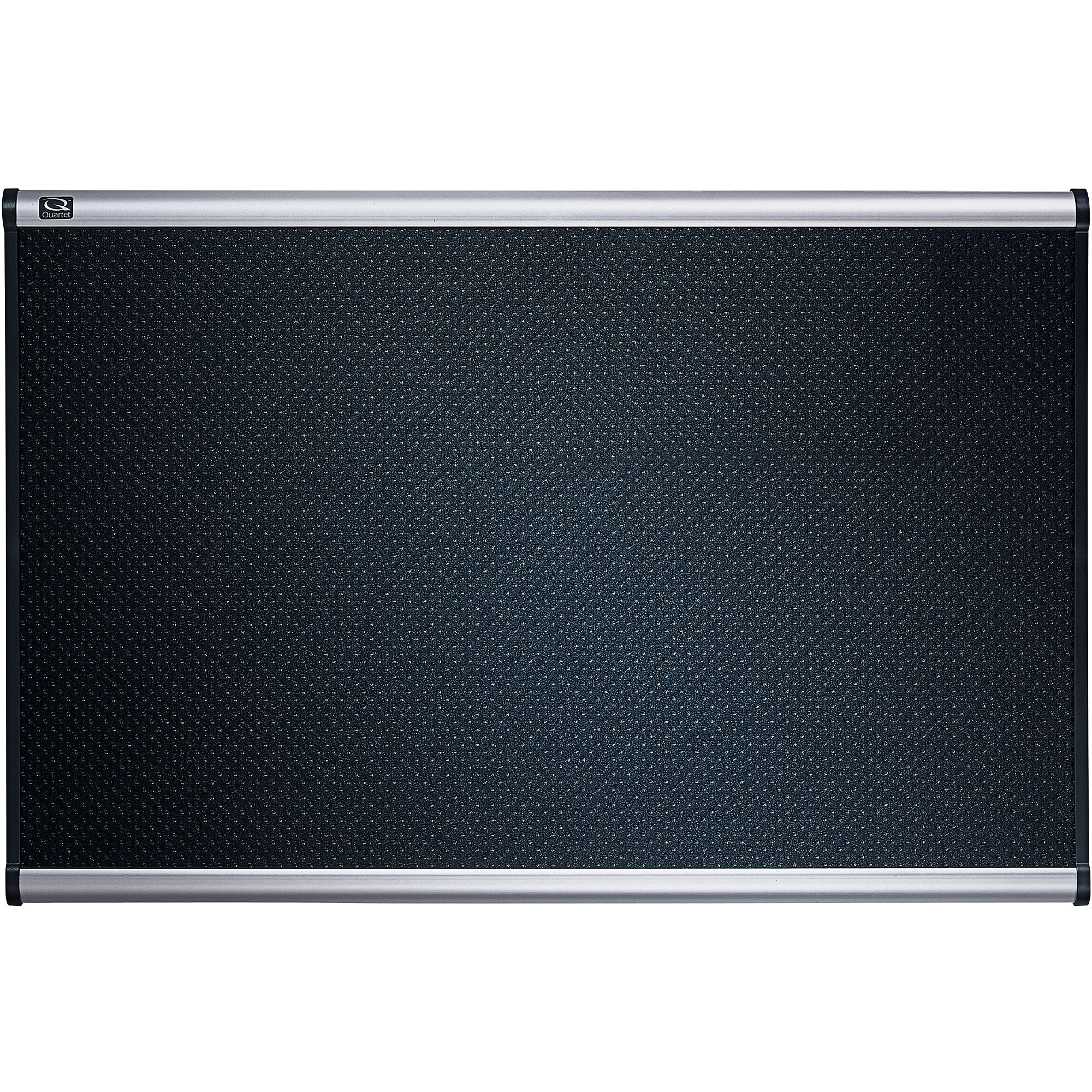 Quartet B344A 36" x 48" Black Embossed Foam Bulletin Board with Silver