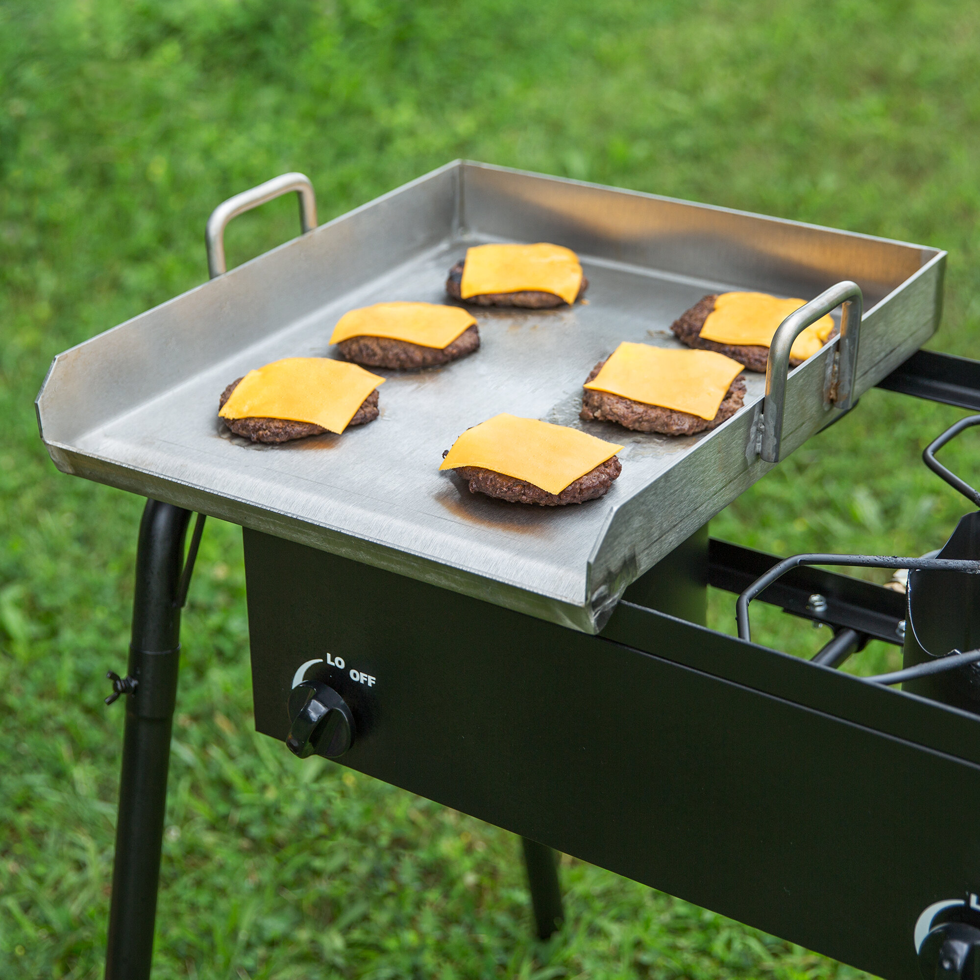 Backyard Pro Weekend Series 15" x 16" Stainless Steel Griddle Plate with 2 1/4" Splash Guard and