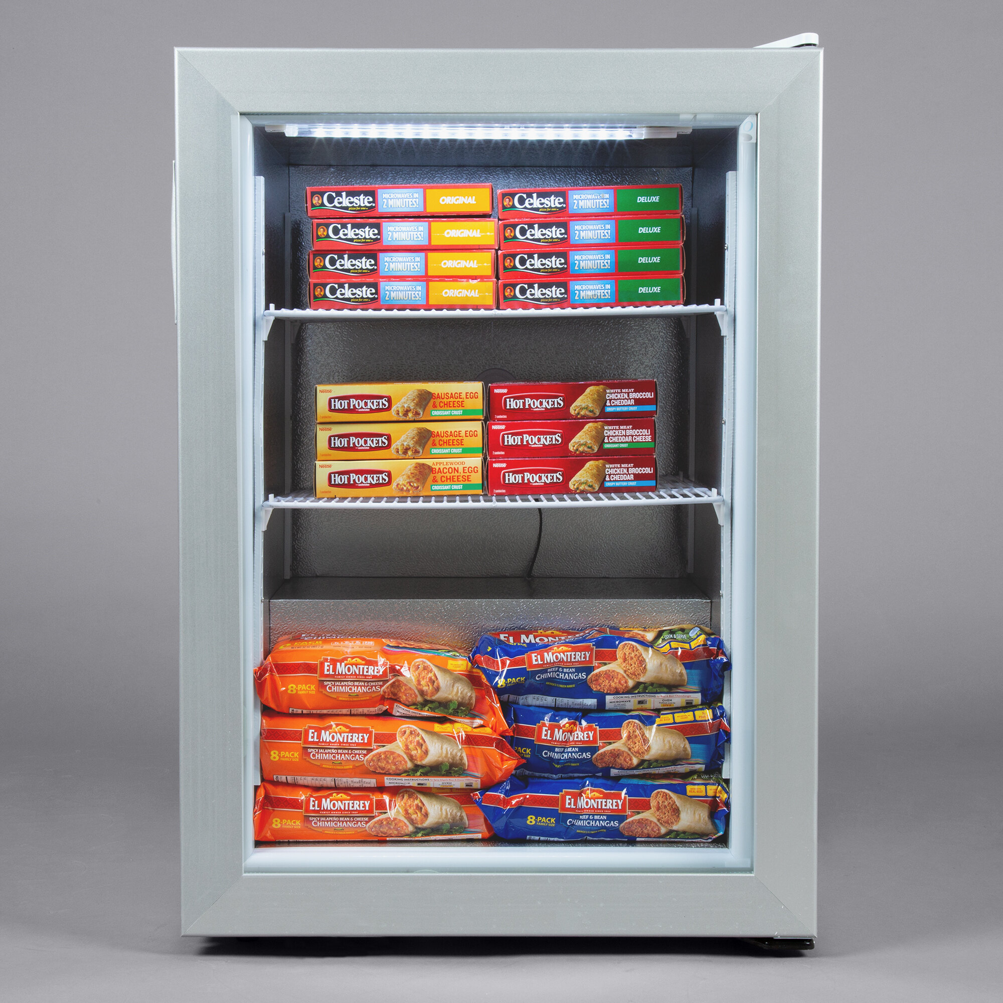 Avantco CFM3 White Countertop Display Freezer with Swing Door