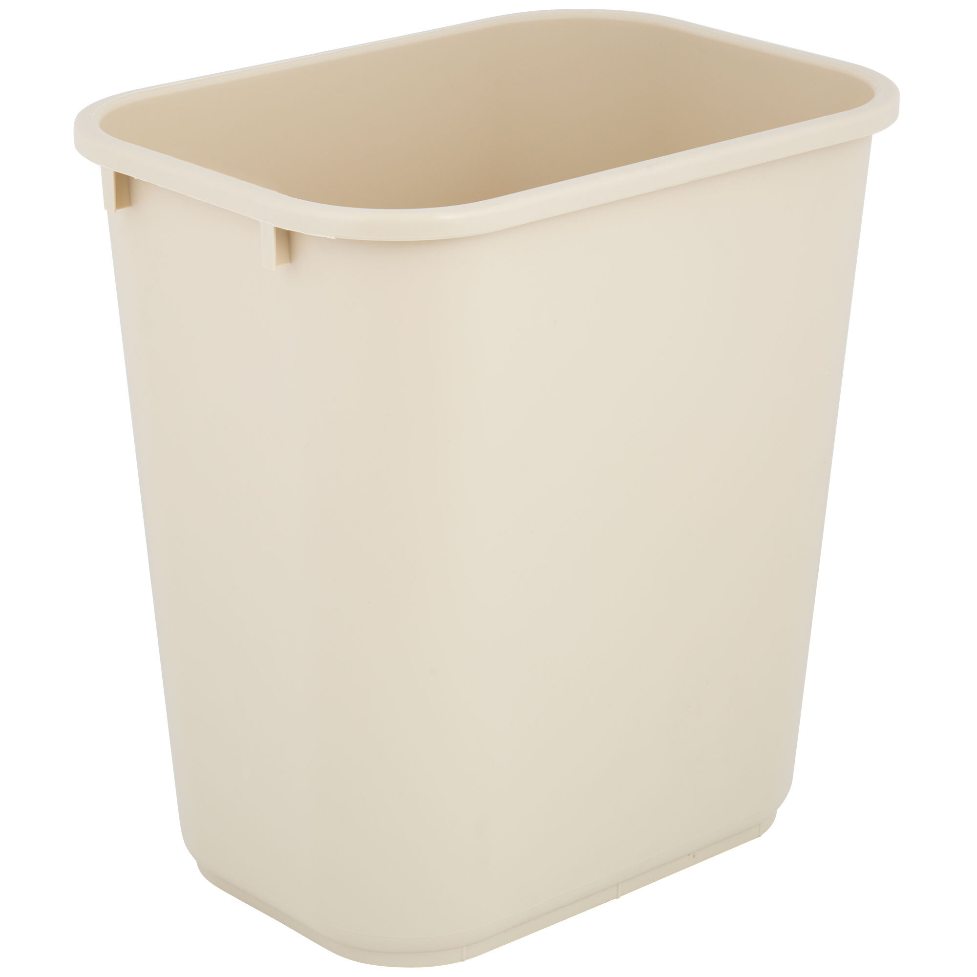 Lavex Janitorial 28 Qt. / 7 Gallon Beige Rectangular Wastebasket