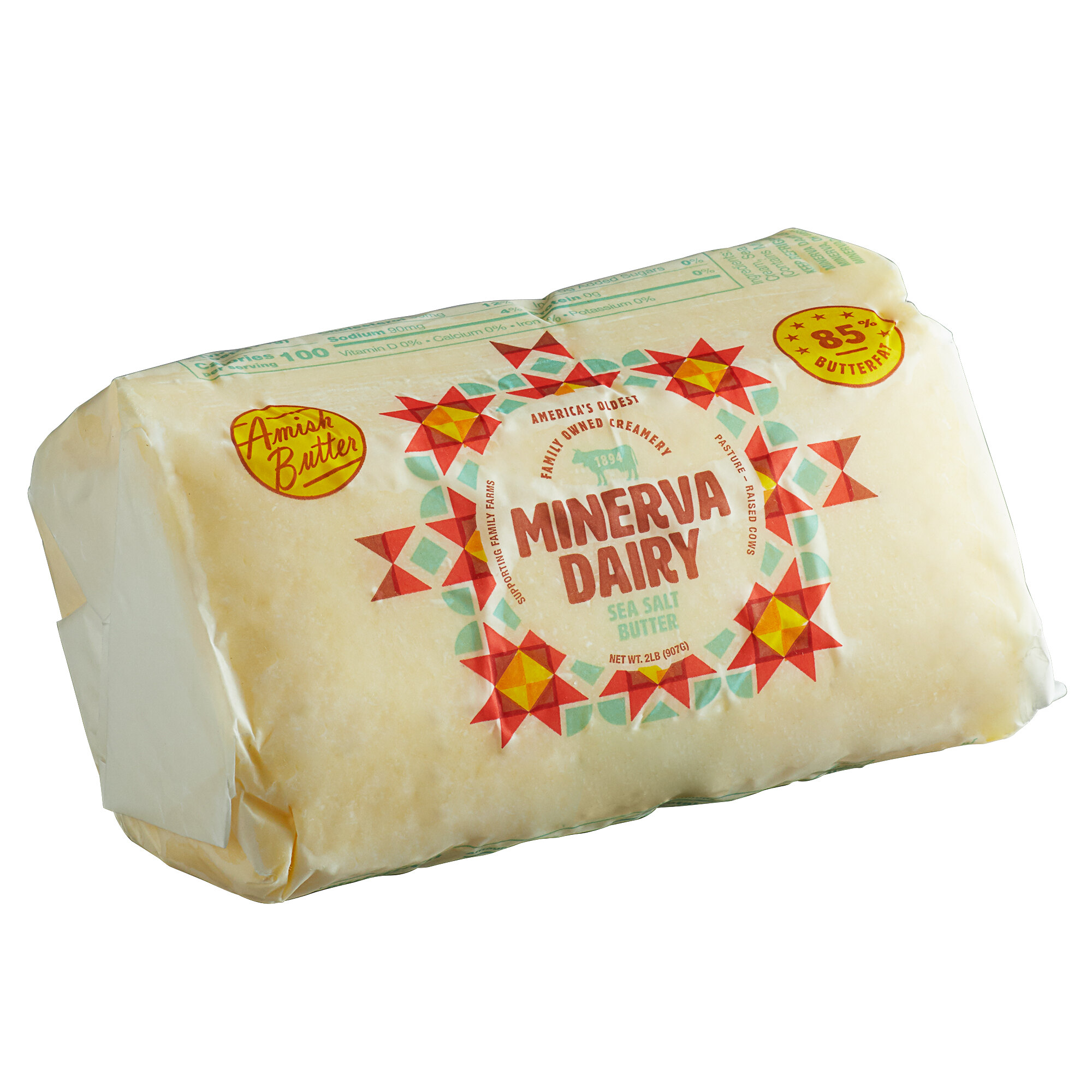Minerva Dairy Amish Roll Butter (Sea Salted, 2 lb) 6/Case