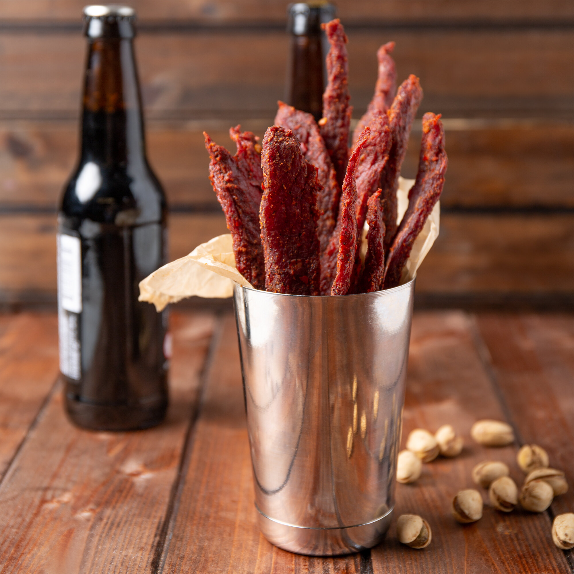 Uncle Mike's Spicy Hot Beef Jerky 2 lb. Bag 4/Case