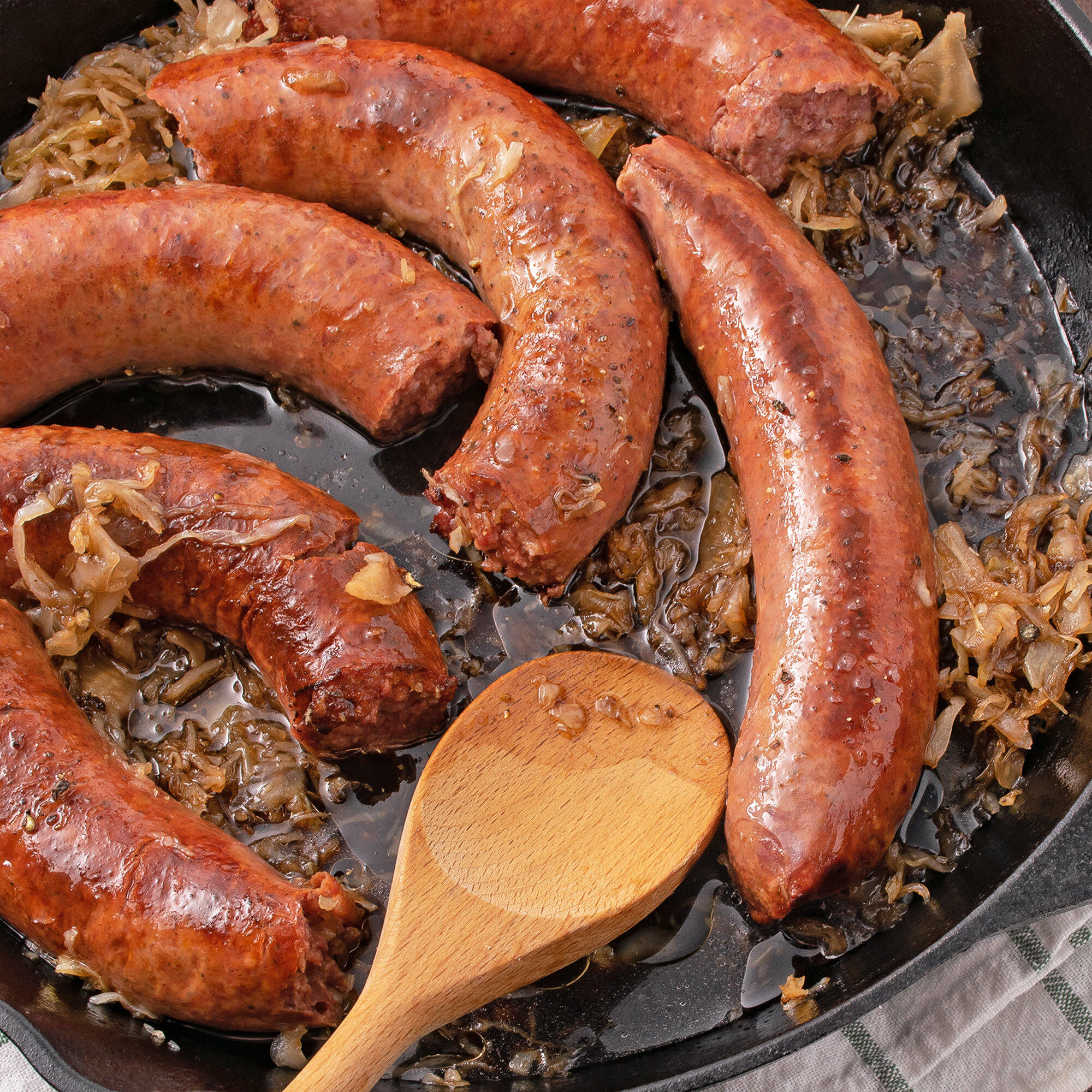 Fontanini 20 lb. Ring Buffet Smoked Polish Rope Sausage / Kielbasa