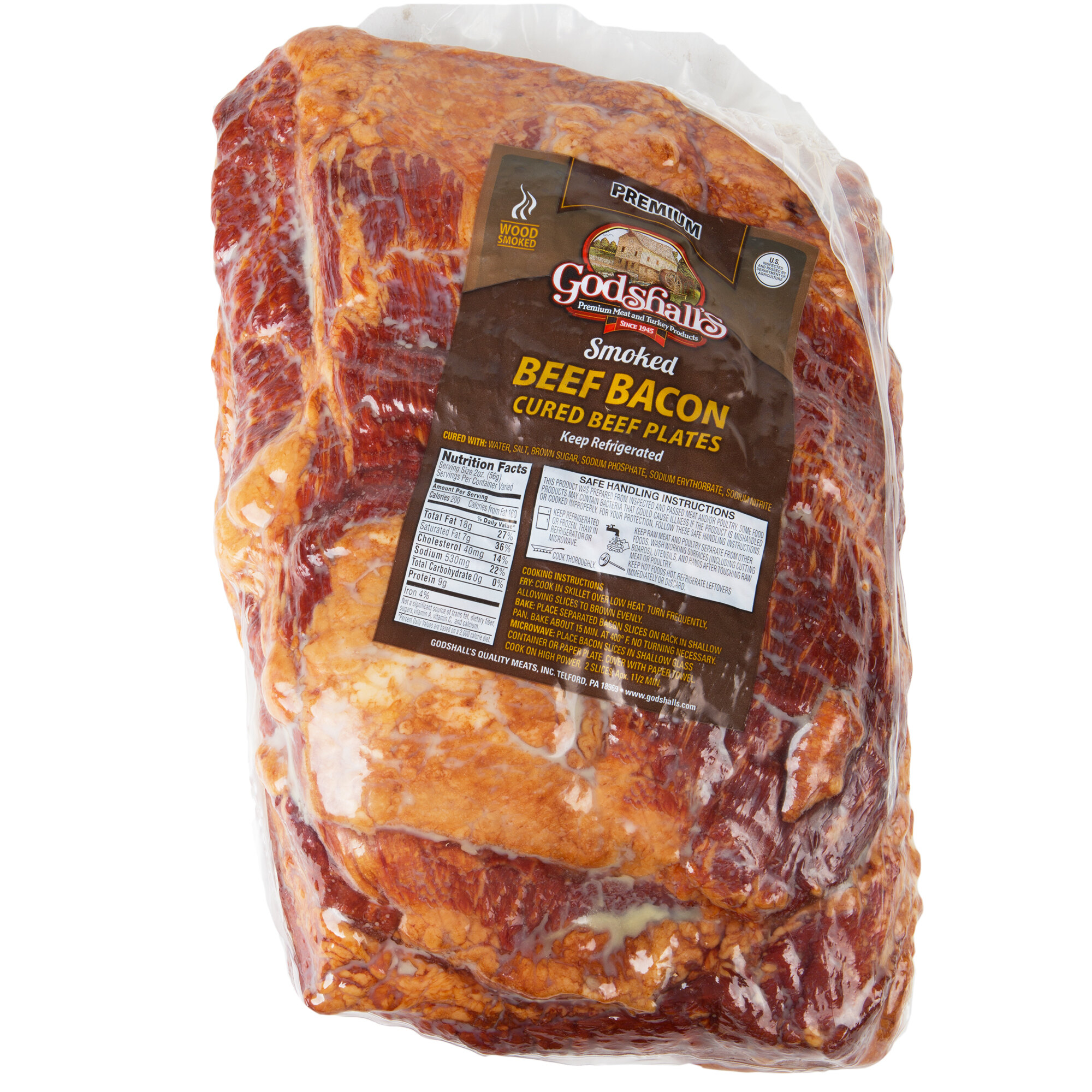 Godshall's Slab 7 lb. Beef Bacon 2/Case
