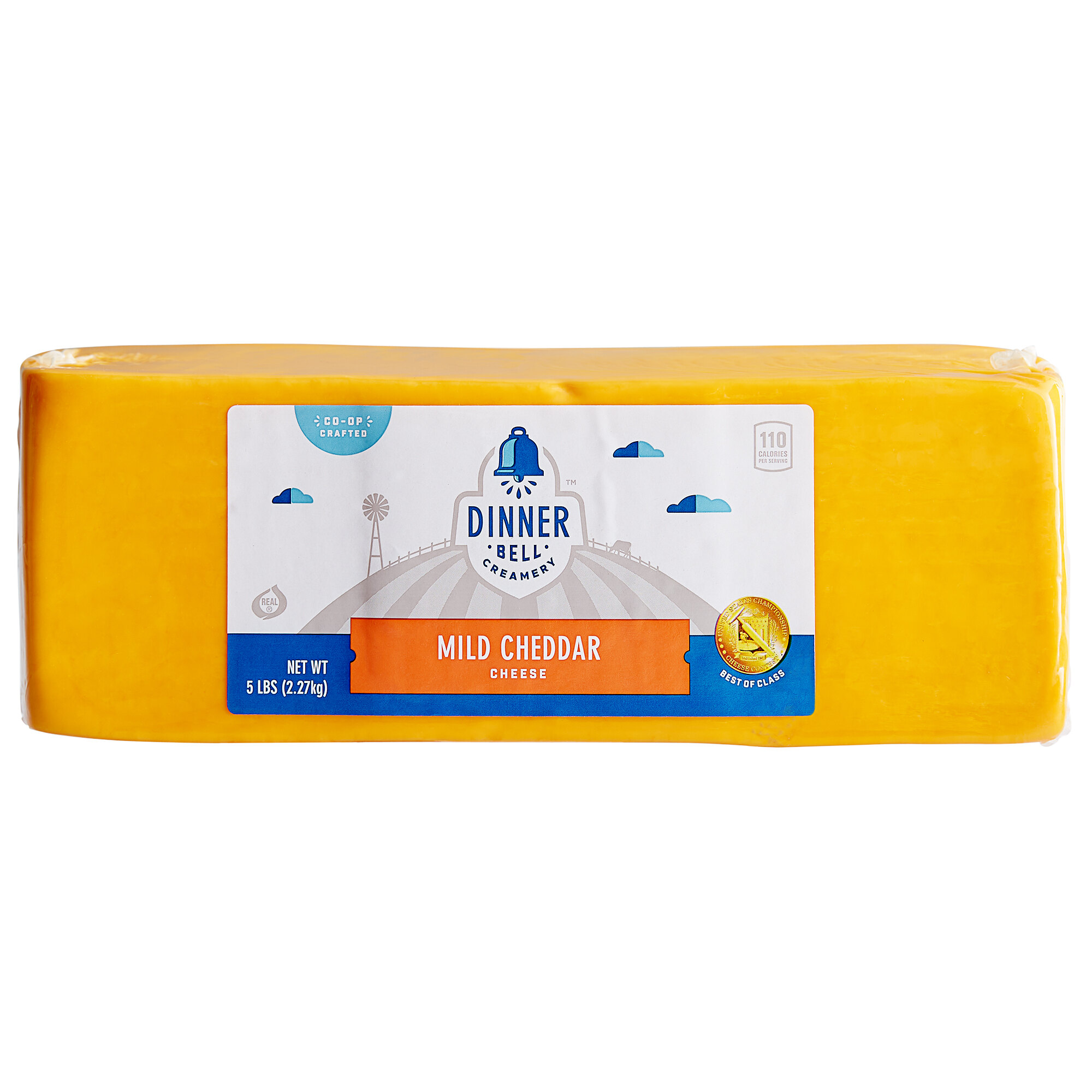Dinner Bell Creamery 5 lb. Yellow Mild Cheddar Cheese
