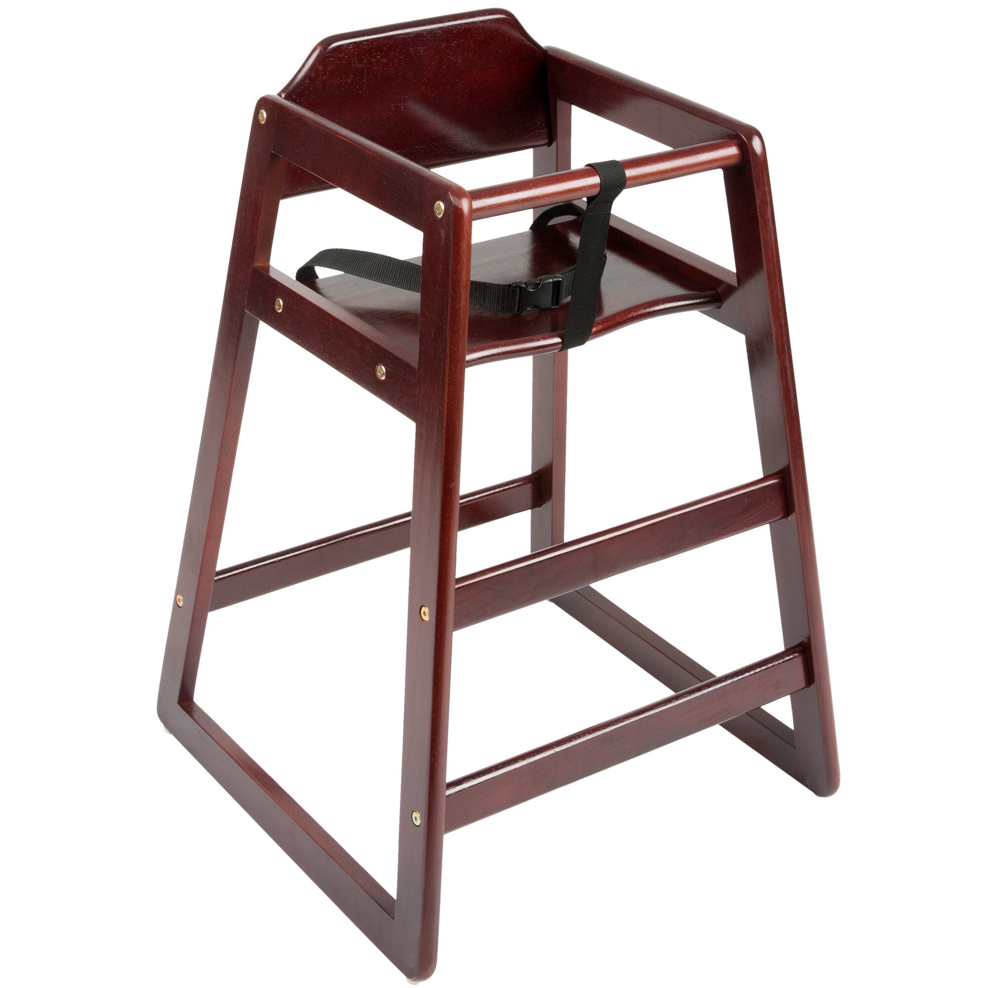 Lancaster Table & Seating Assembled Stacking Restaurant Wood High Chair