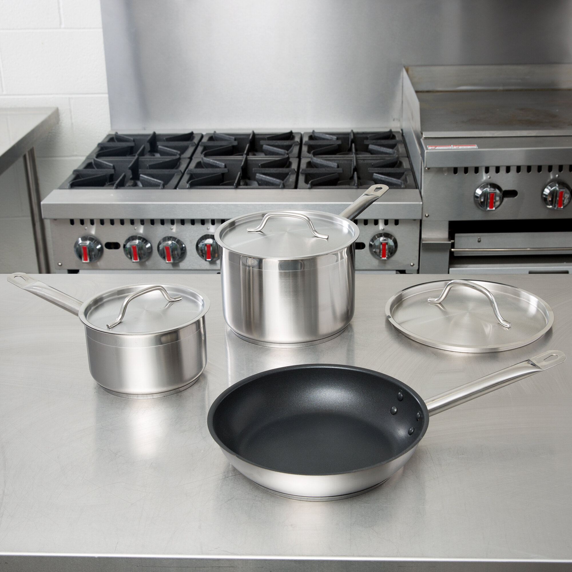 Vigor 6Piece Stainless Steel Induction Ready Cookware Set