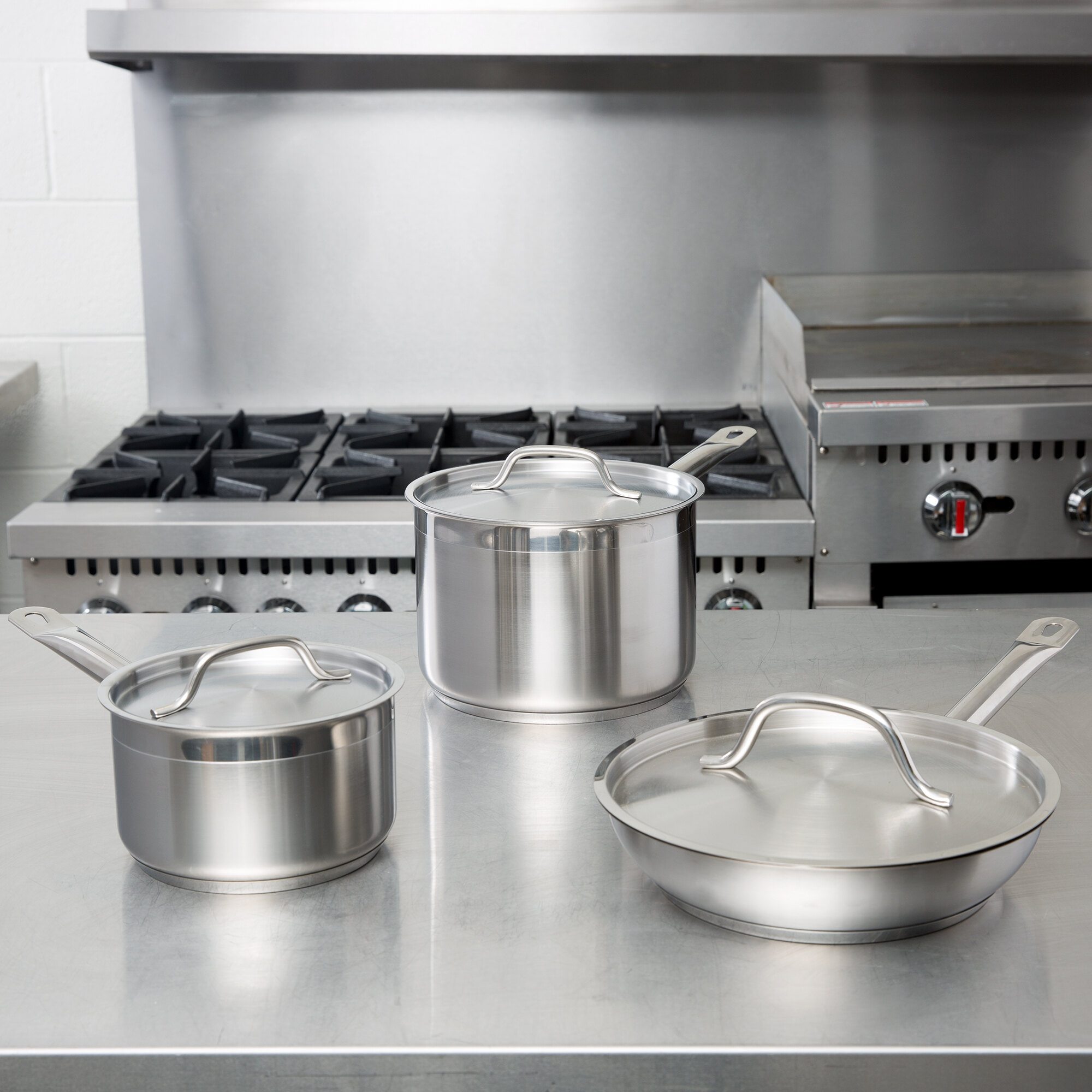 Vigor 6Piece Stainless Steel Induction Ready Cookware Set
