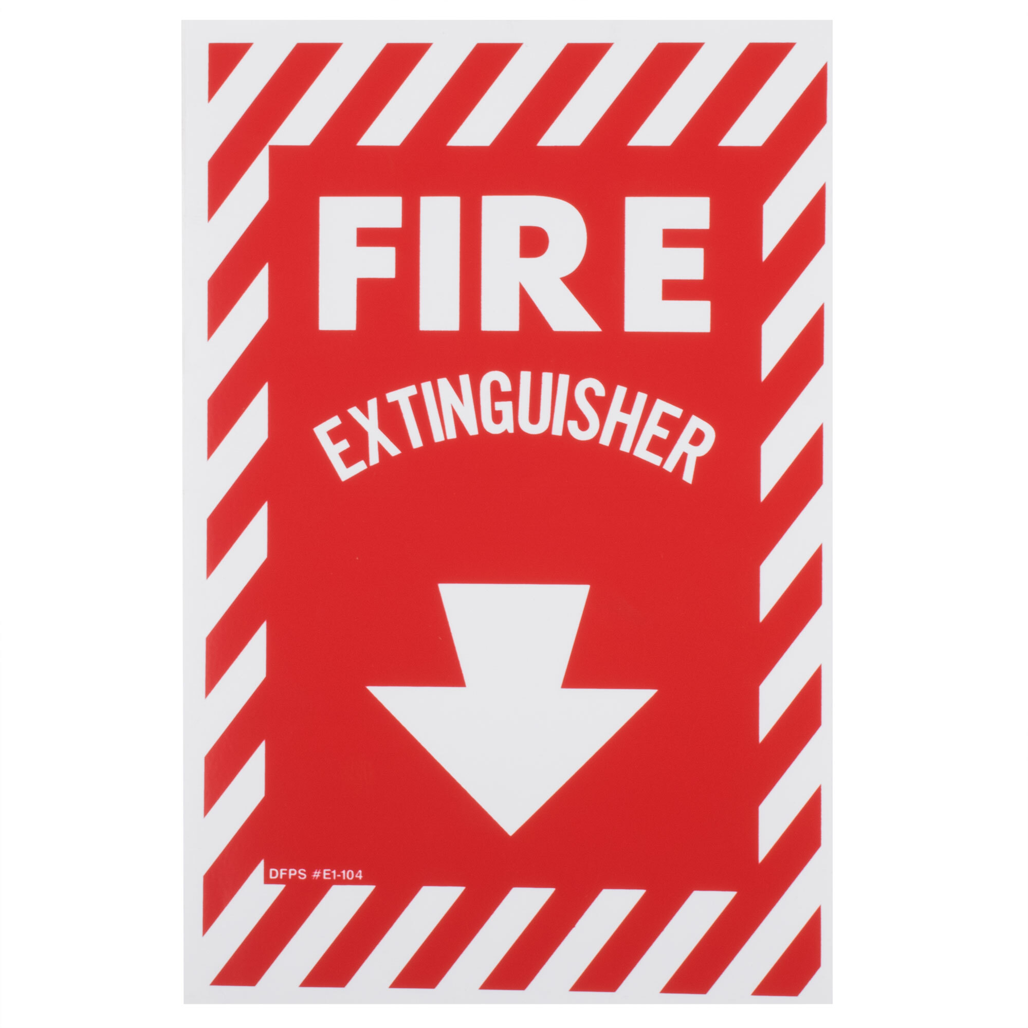 Buckeye Fire Extinguisher Adhesive Label with Border - Red and White ...