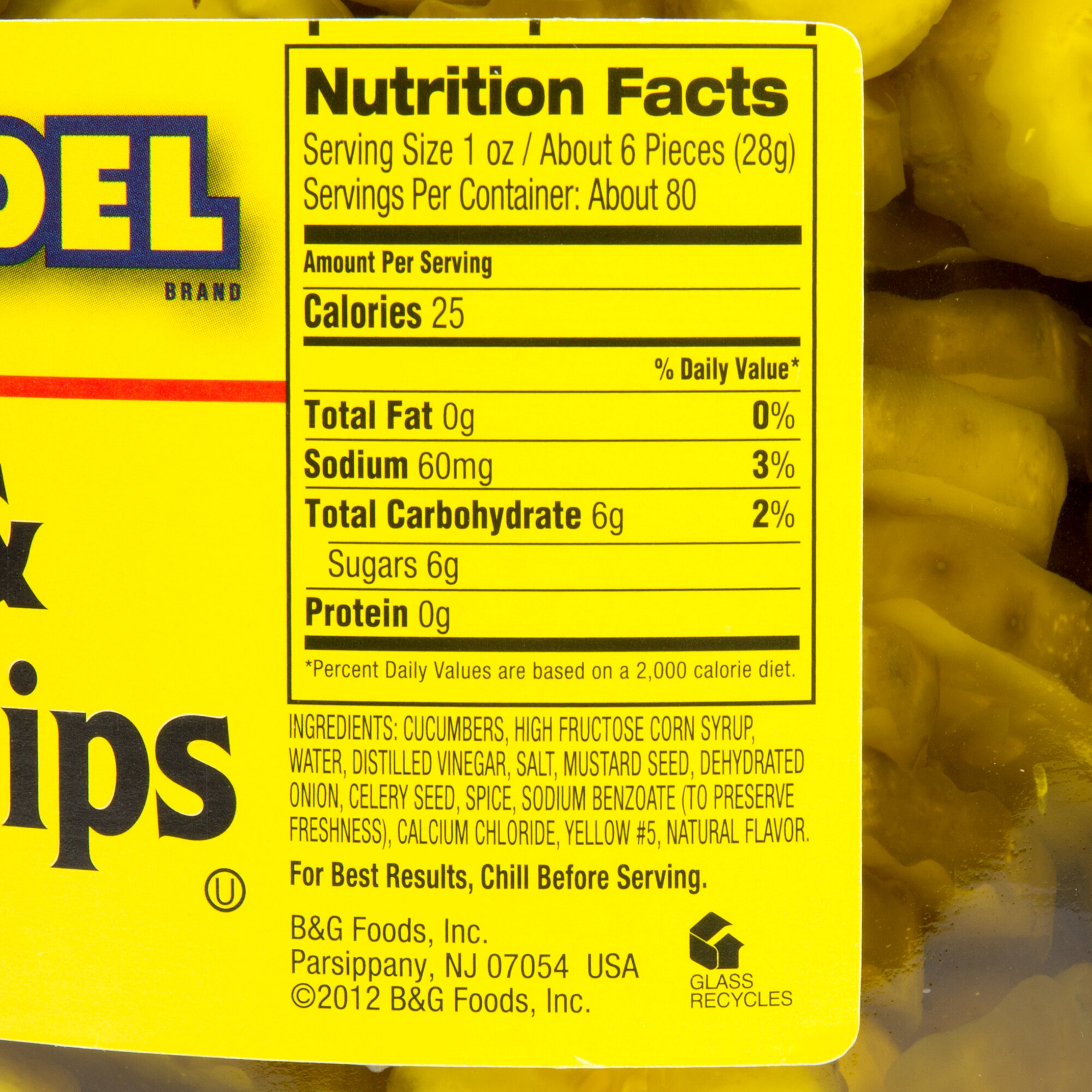 B&G 1 Gallon Sliced Bread and Butter Pickle Chips