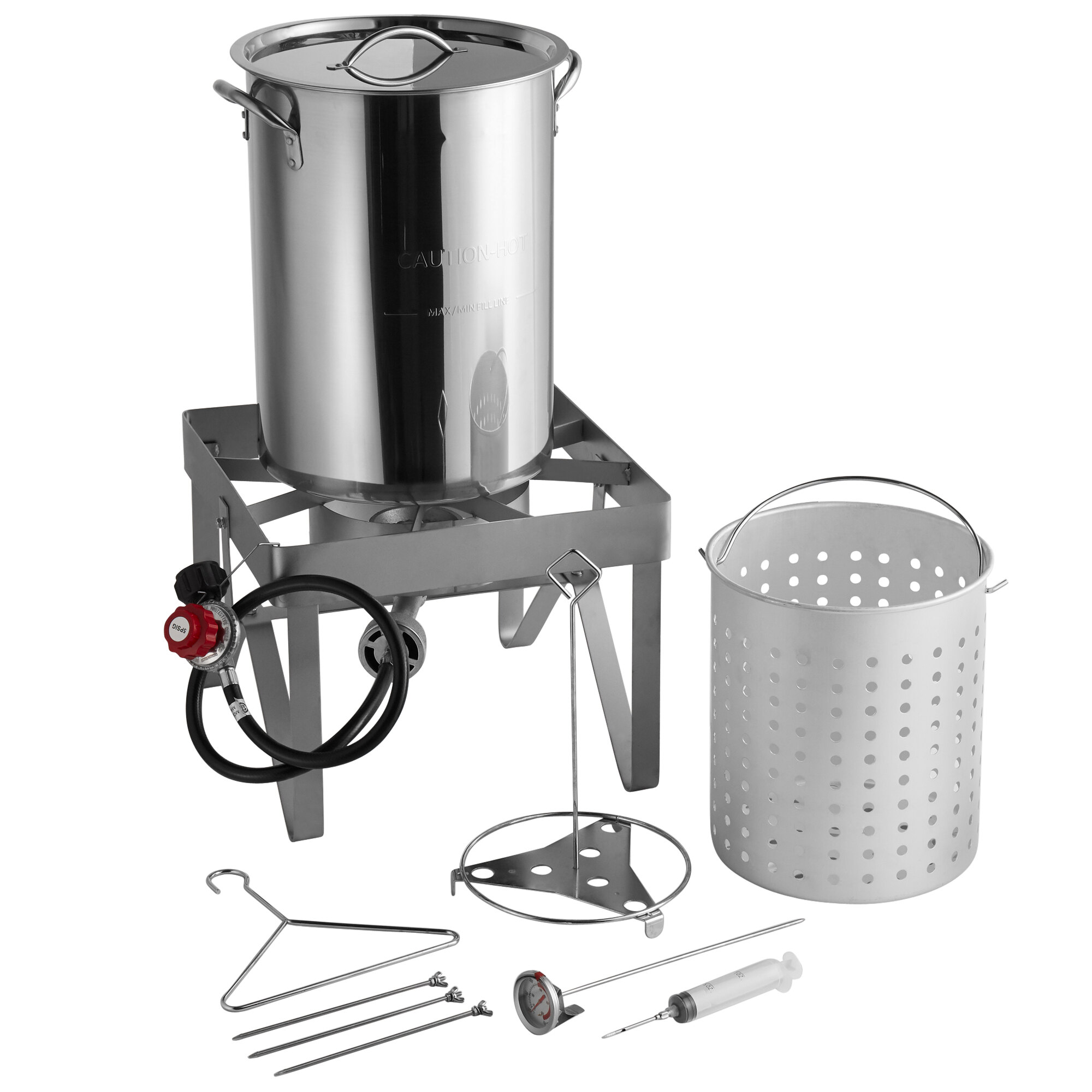 Backyard Pro Turkey Fryer / Steamer Kit, Stainless Steel, 30 Qt.