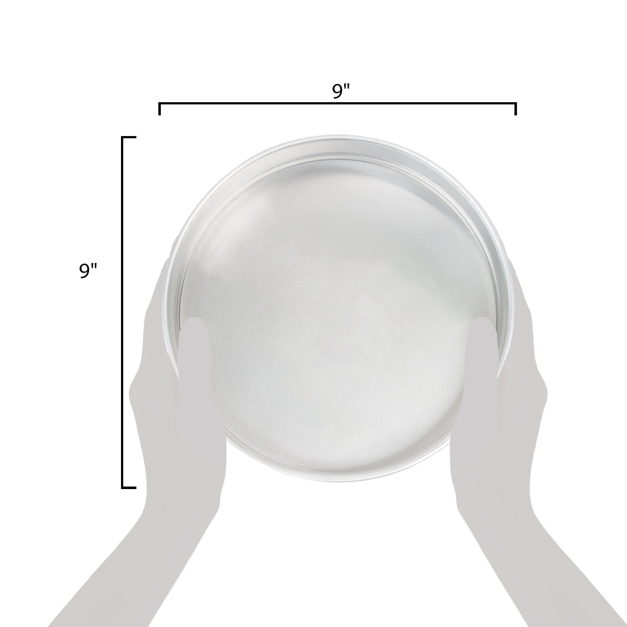 American Metalcraft HA5009 9" x 2" Heavy Weight Aluminum Straight Sided