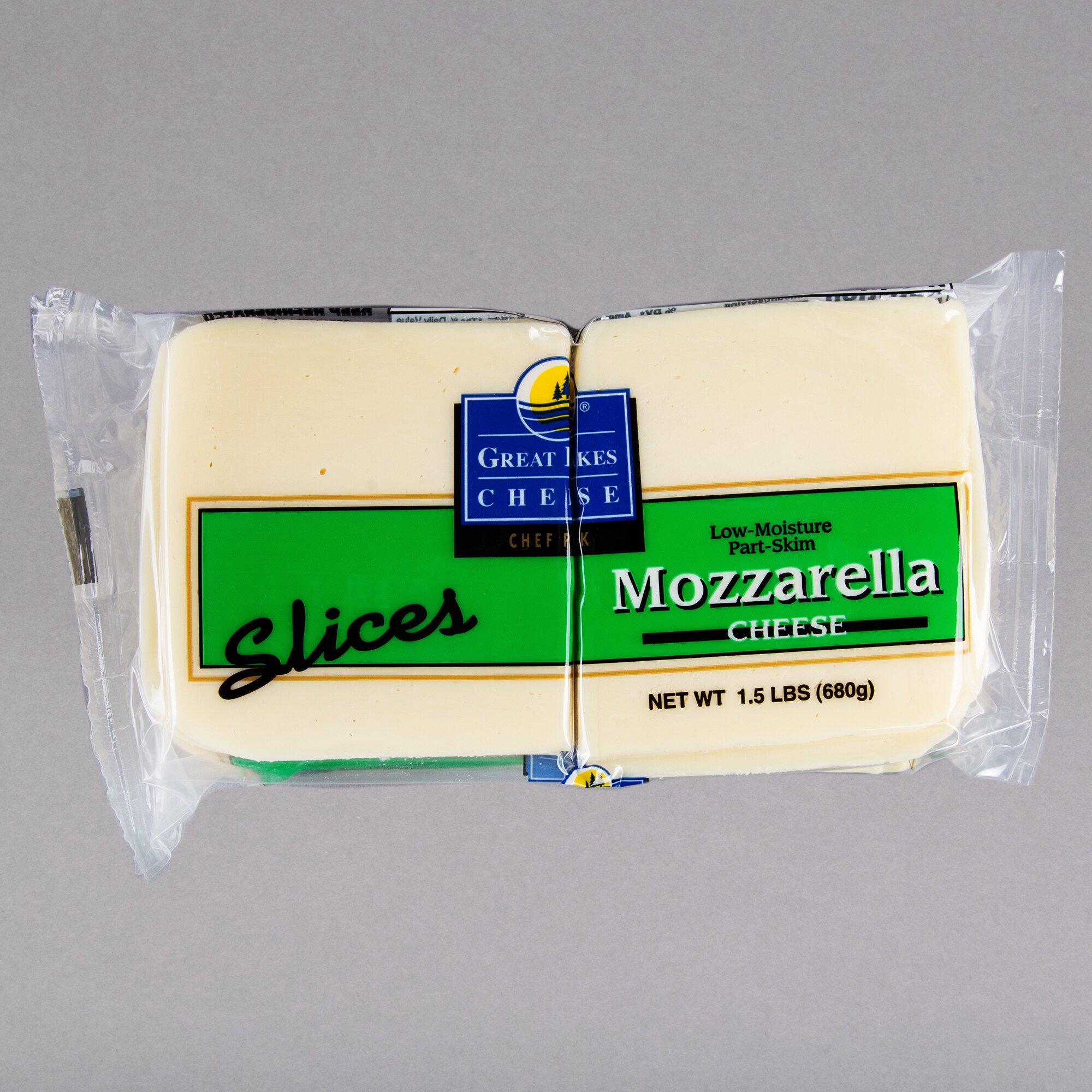 Great Lakes Cheese 1.5 Lb. Mozzarella Cheese Slices - 6/Case