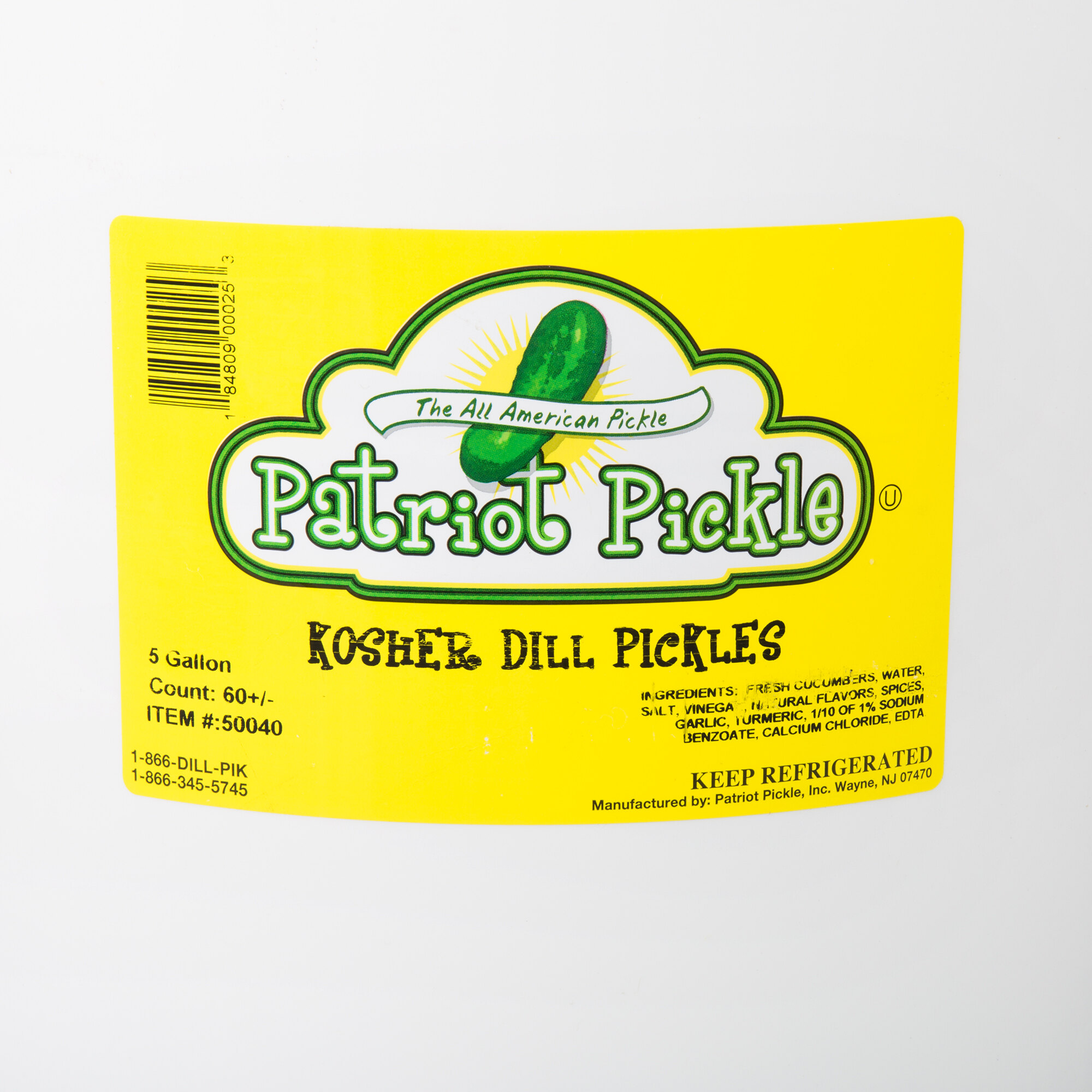 Patriot Pickle 5 Gallon Kosher Dill Whole Pickles 5 Gallon Bucket Of Sliced Pickles