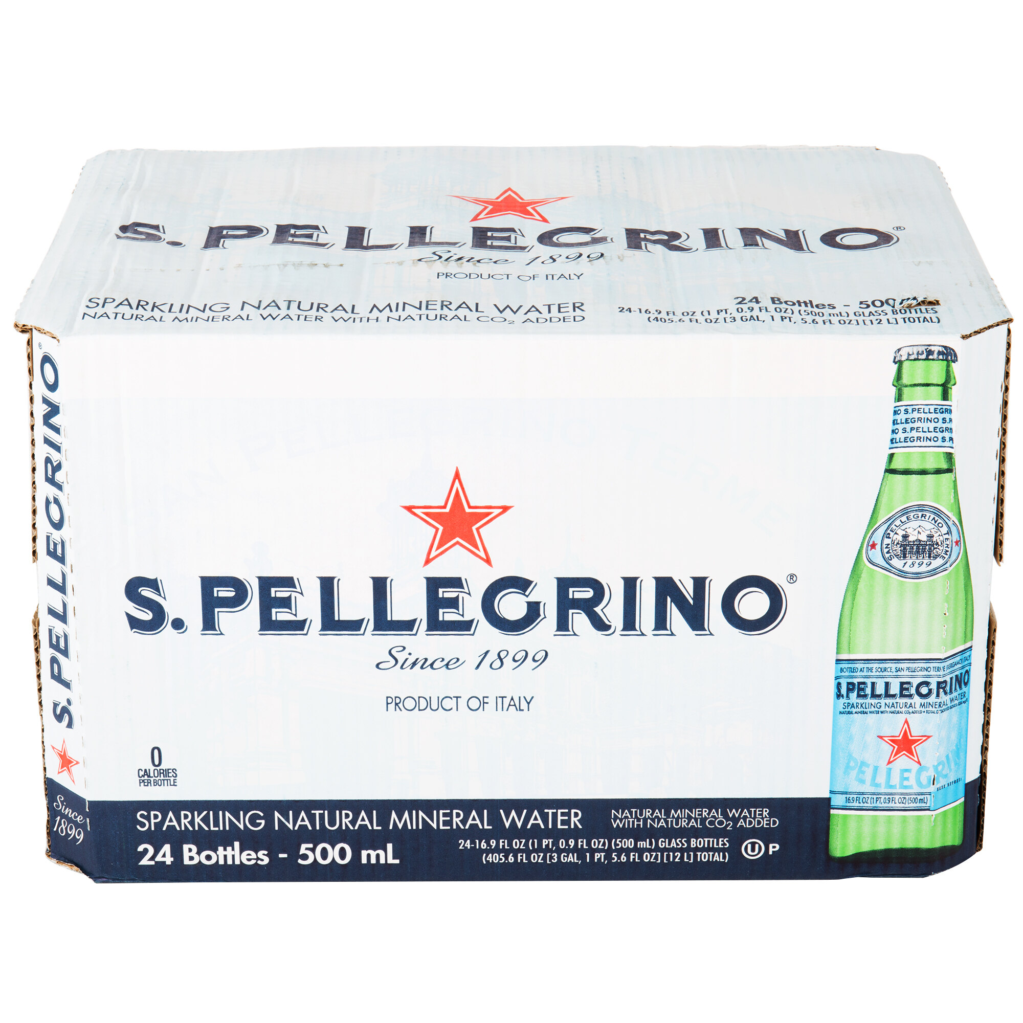 San Pellegrino Sparkling Water in Glass Bottles 24/Case