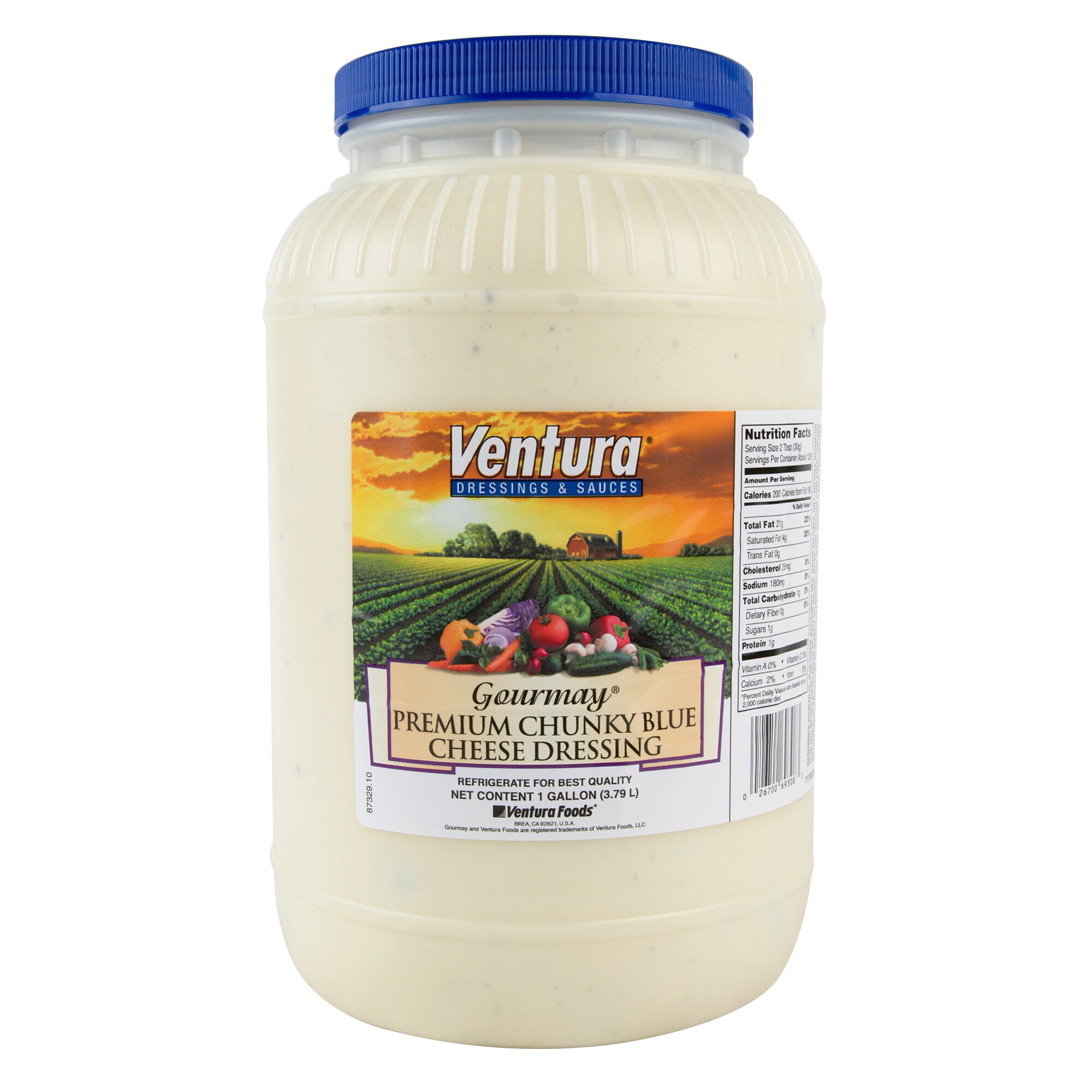 Ventura Gourmay 1 Gallon Premium Chunky Blue Cheese Dressing 4/Case