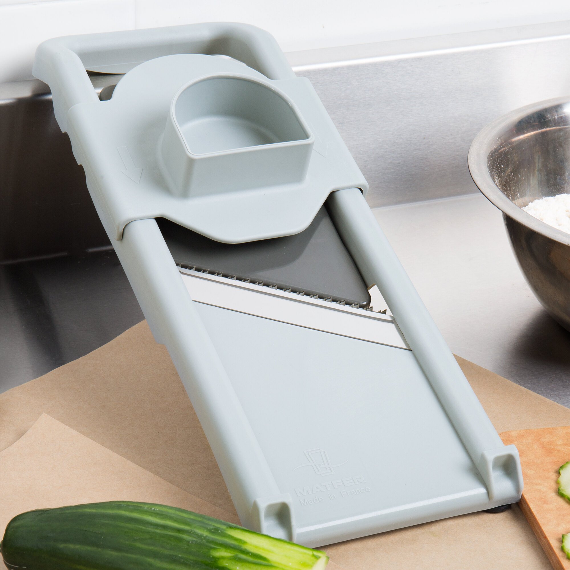 Matfer Bourgeat 215040 Composite Mandoline with 3 Interchangeable Blades