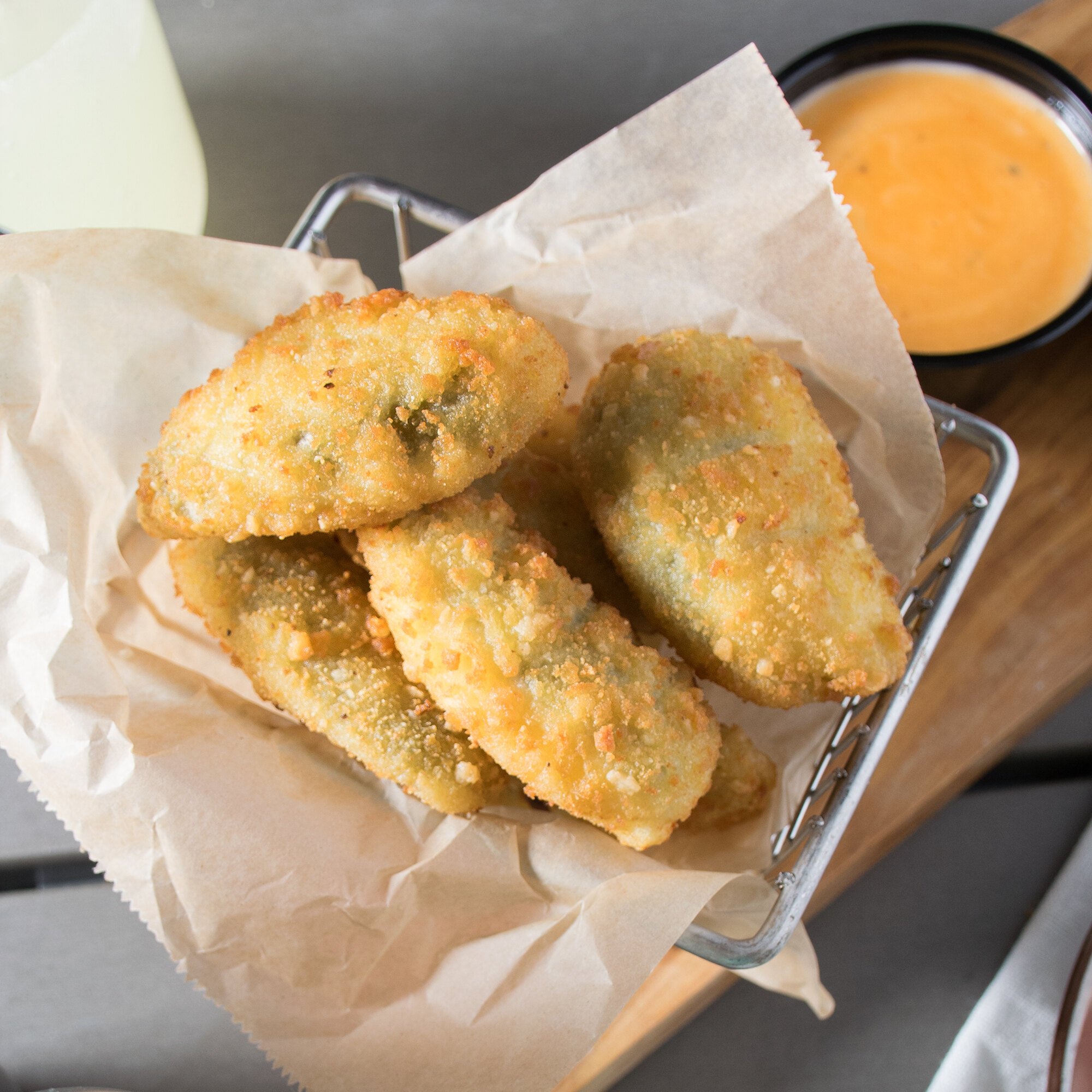 McCain 4 lb. Anchor Cream Cheese Breaded Stuffed Jalapeno Poppers 4/Case