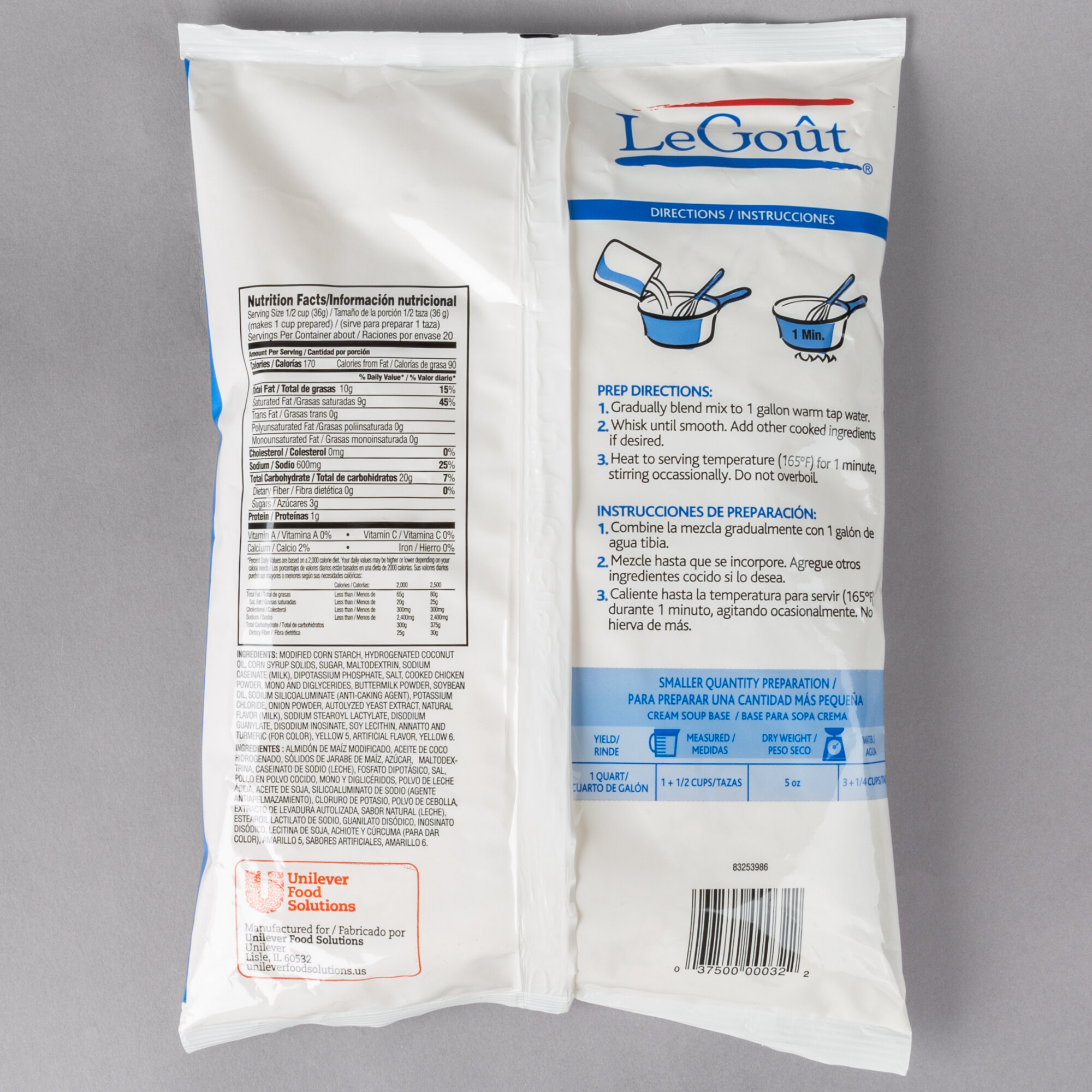 LeGout 25.22 oz. Cream Soup Base Mix 6/Case