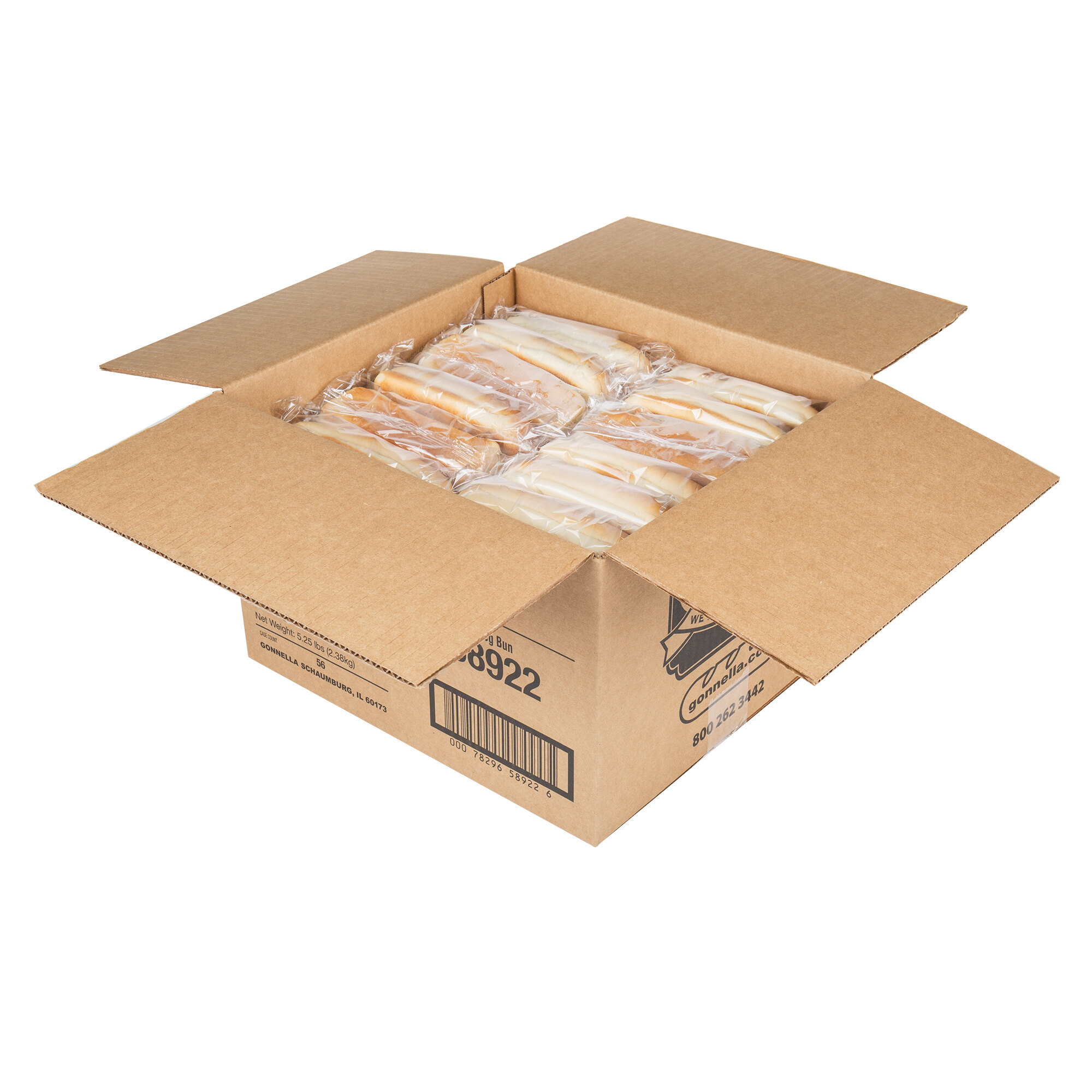 Gonnella Baking Company Individually Wrapped Hot Dog Buns (56/Case)