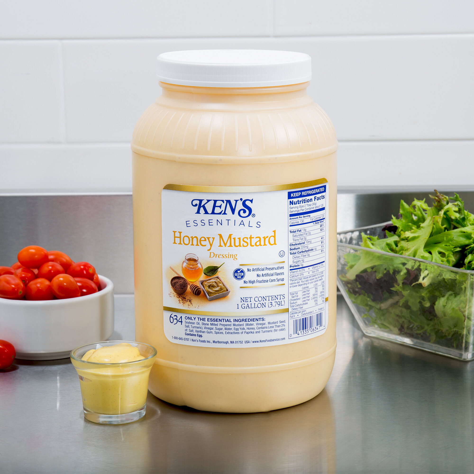Ken's Foods 1 Gallon Golden Honey Mustard Dressing 4/Case