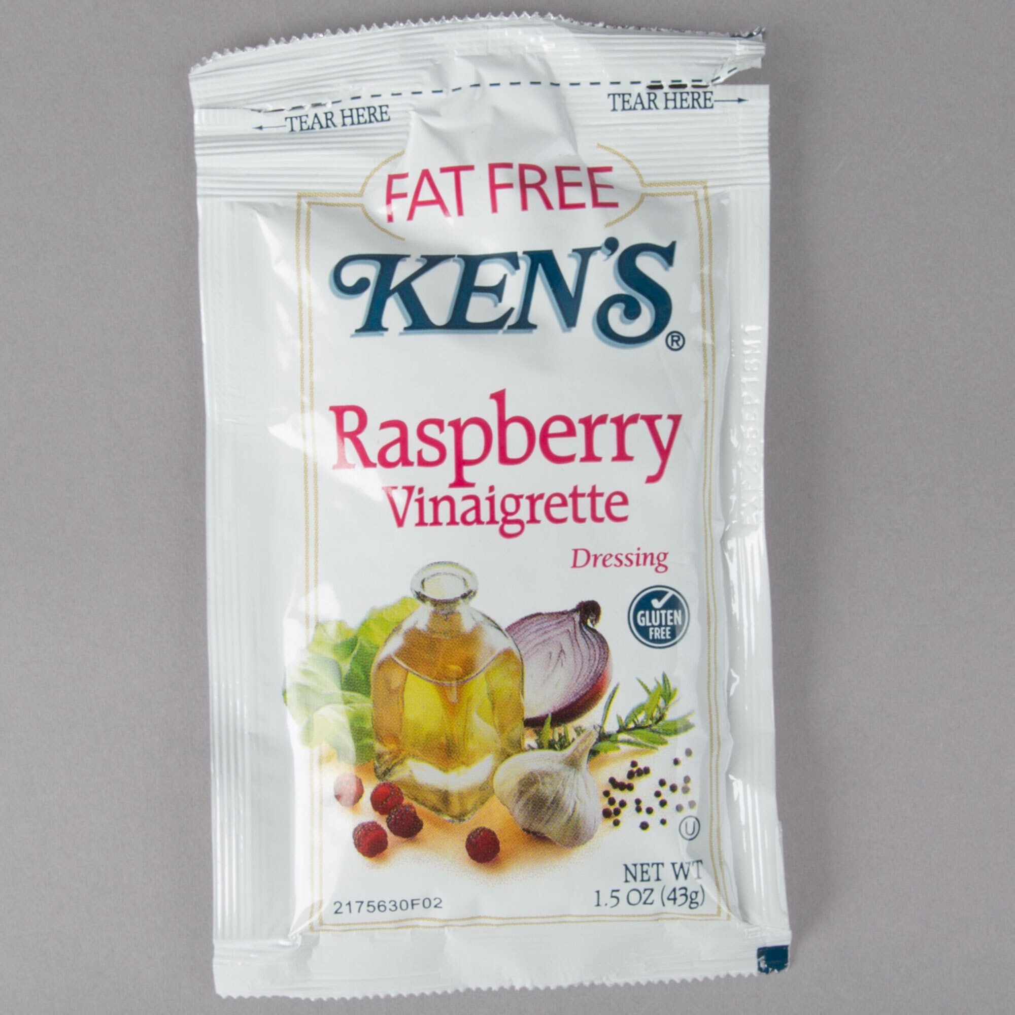 Ken&amp;#39;s Foods 1.5 oz. Fat-Free Raspberry Vinaigrette Packet - 60/Case