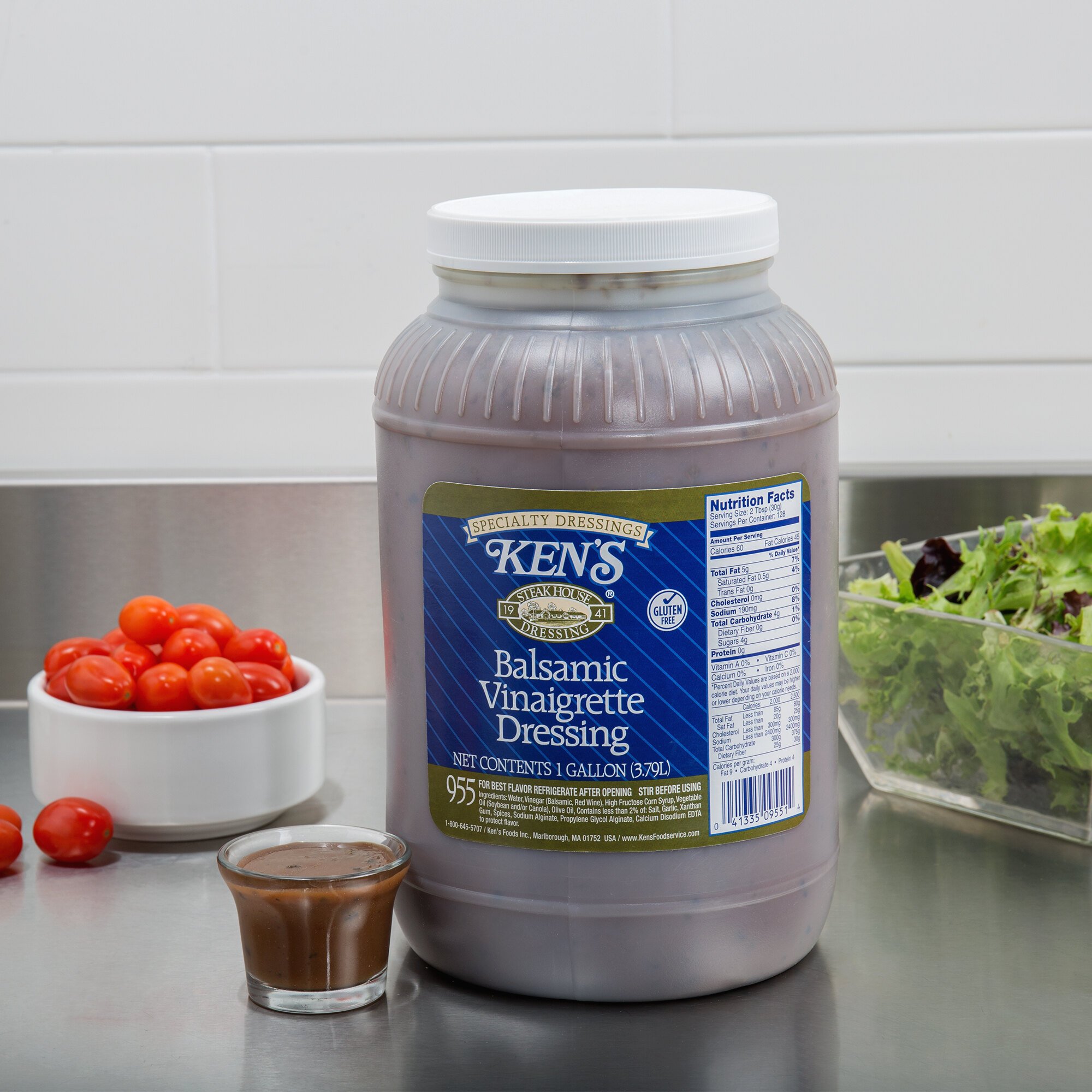 Ken's Foods 1 Gallon Balsamic Vinaigrette Dressing 4/Case