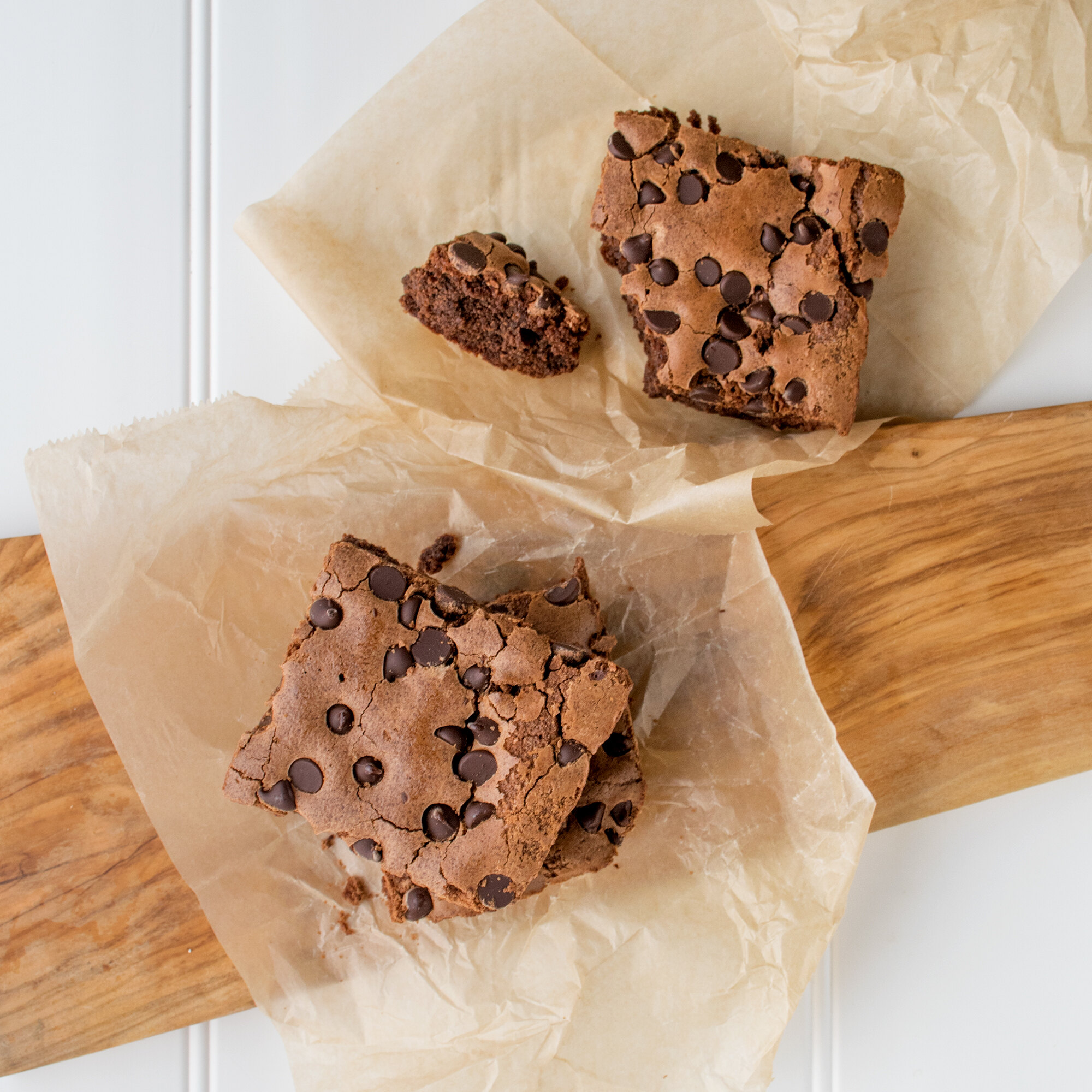 David's Cookies Chocolate Chip Brownie Bars 4 oz. 24Count Tray 2/Case