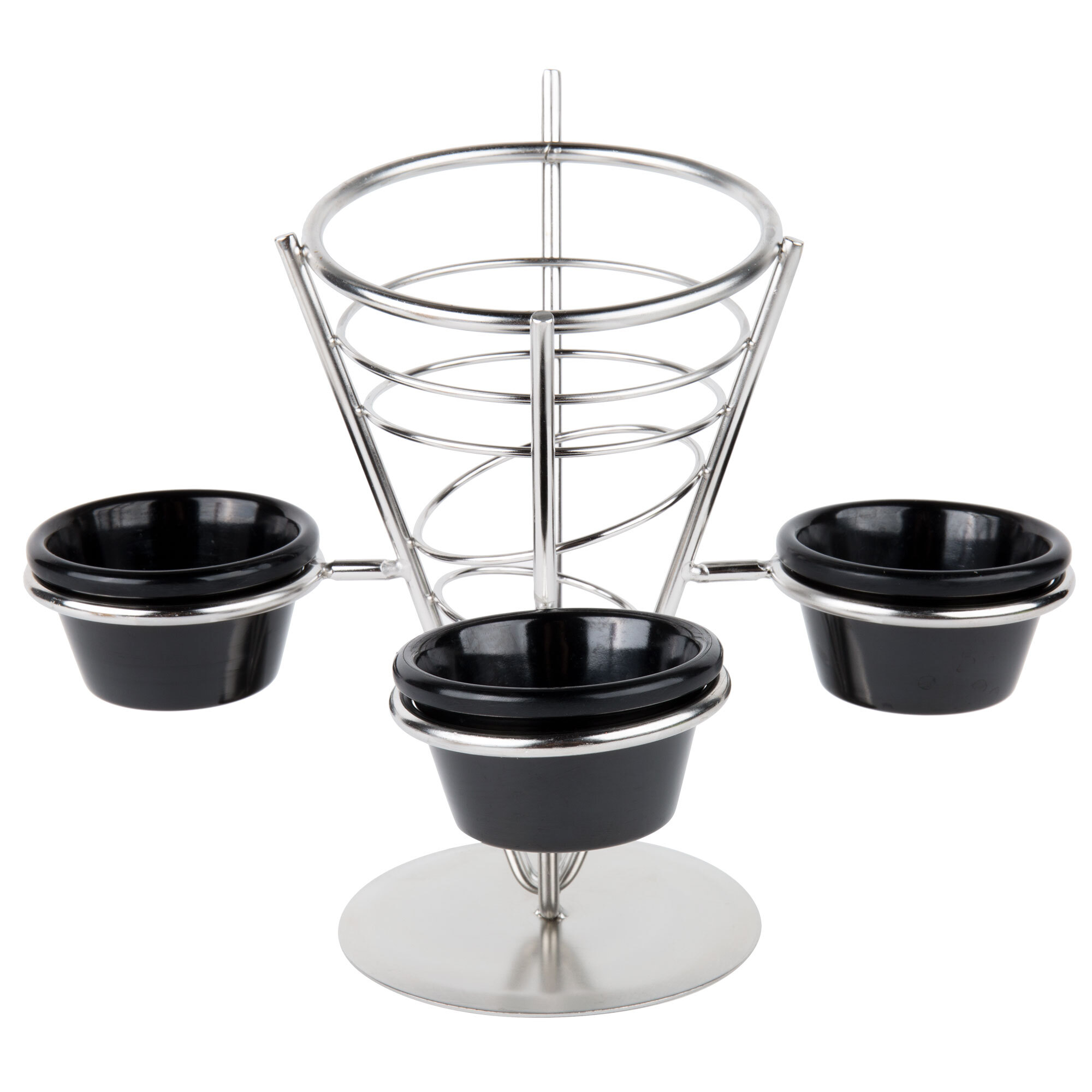 American Metalcraft SS93 Stainless Steel Wire Fry Basket with 3 Ramekin ...