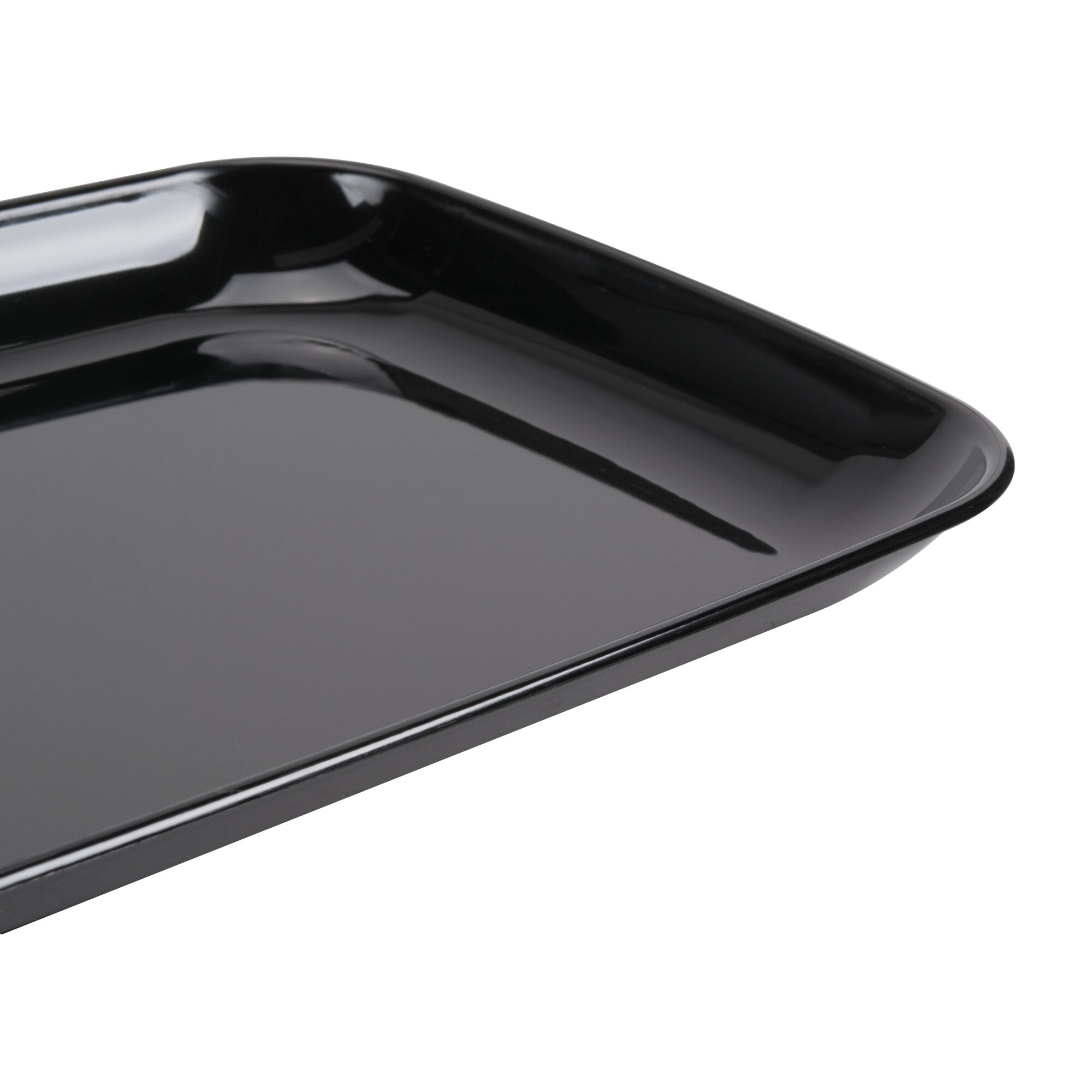 Sabert 9322 Mozaik 22" x 9" Black Plastic Platter / Catering Tray 5/Pack