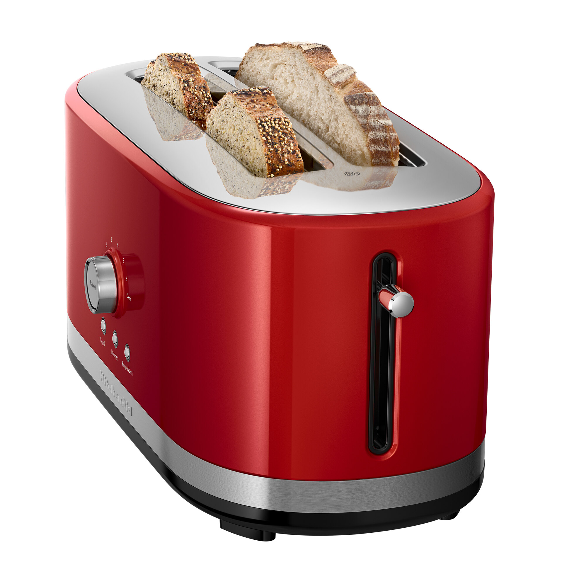 KitchenAid KMT4116ER Empire Red 4 Slice Long Slot Toaster with High