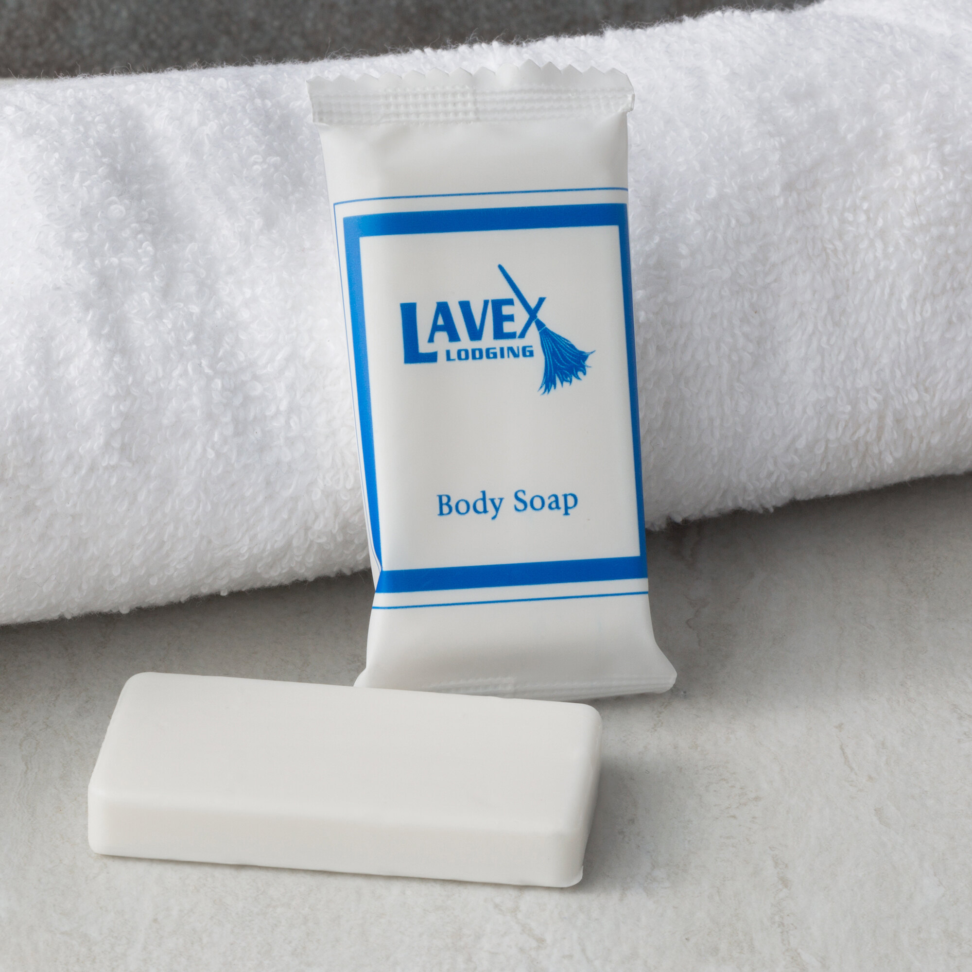 Lavex Lodging 0.8 oz. Hotel and Motel Wrapped Body Soap 500/Case
