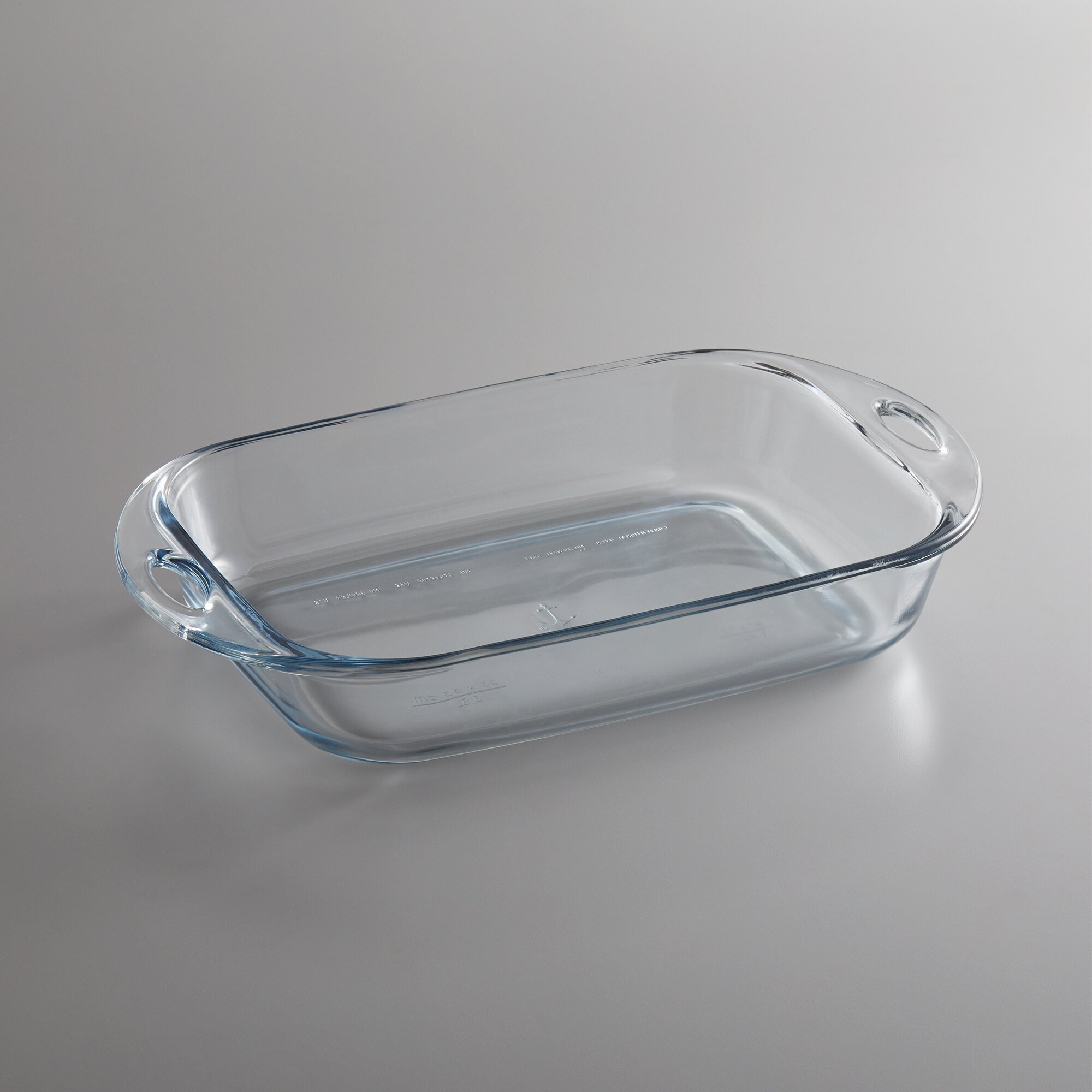 Anchor Hocking 81989AHG17 Basics 3 Qt. Clear Glass Baking Dish 2/Case