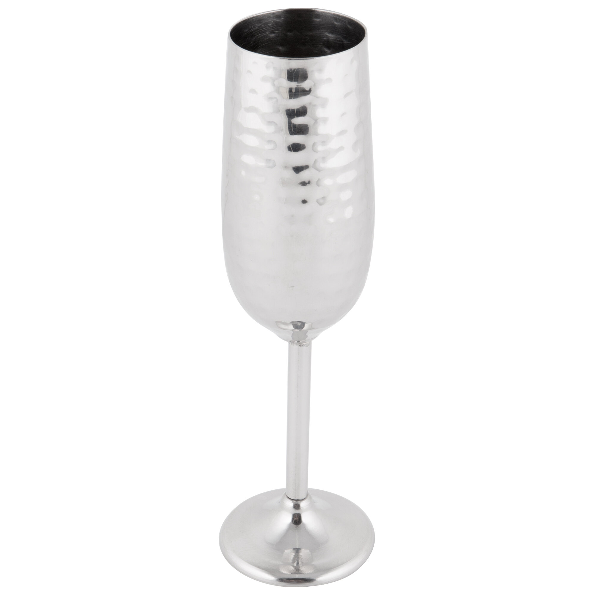 Stainless Steel Champagne Flute Glasses by American Metalcraft (10 oz.)