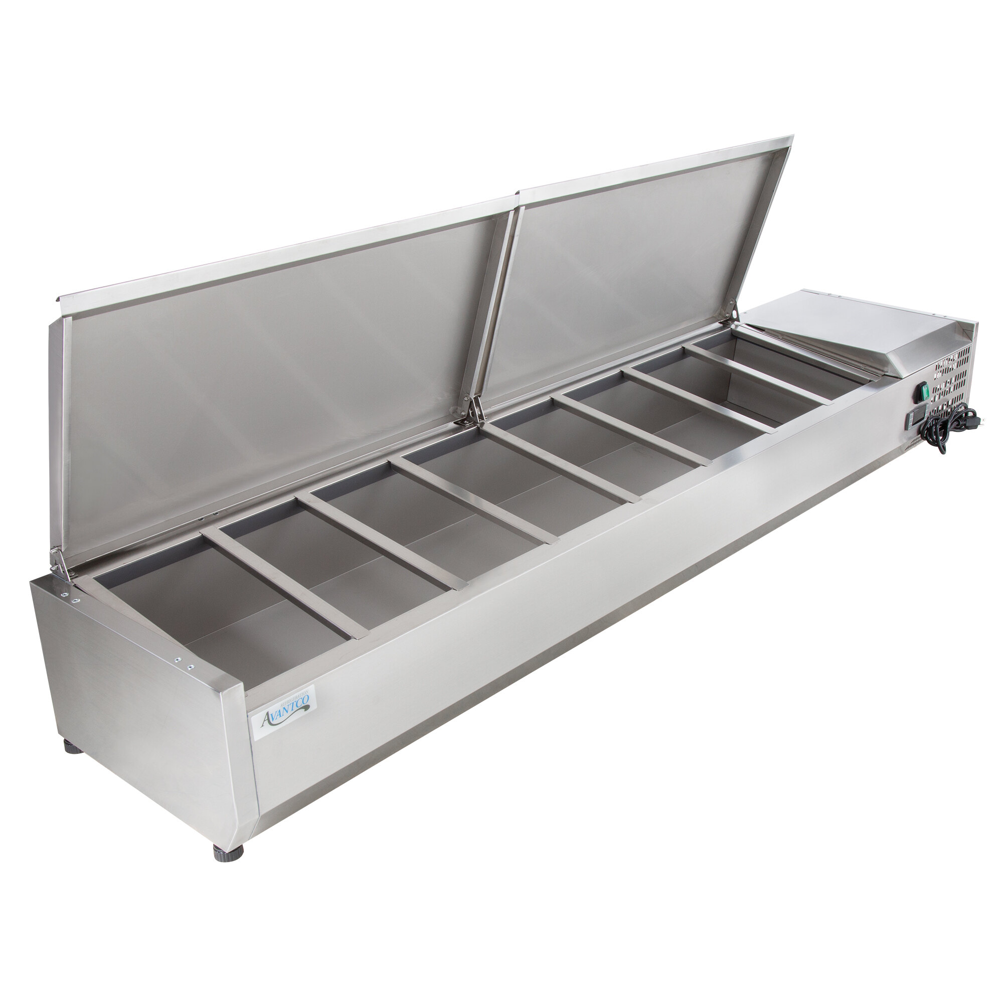Avantco CPT71HC 71" Countertop Refrigerated Prep Rail