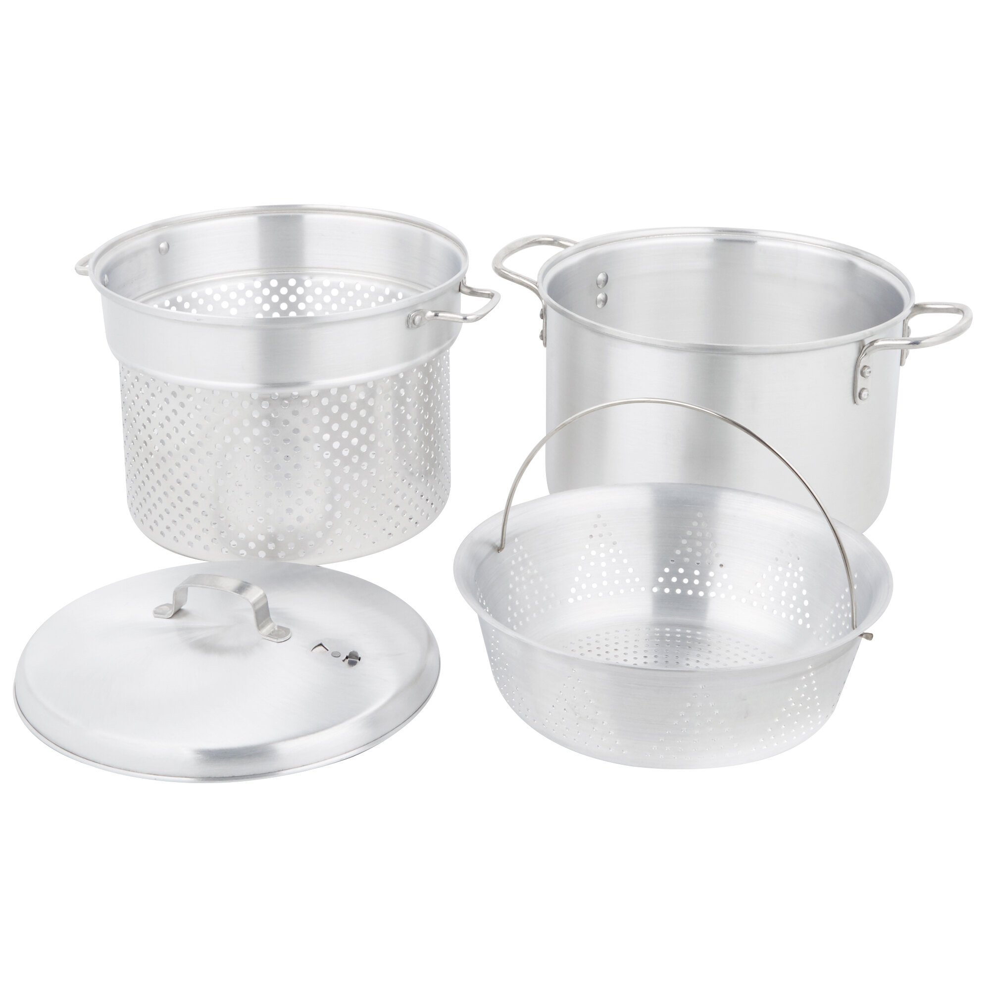 Vollrath 68126 WearEver 8 Qt. Pasta Cooker / Vegetable Steamer Set