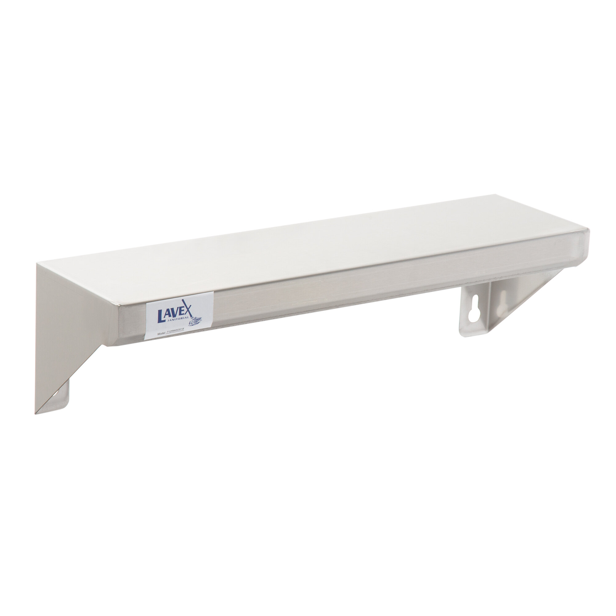 Lavex Janitorial 5" x 18" Stainless Steel Restroom Wall Mount Shelf