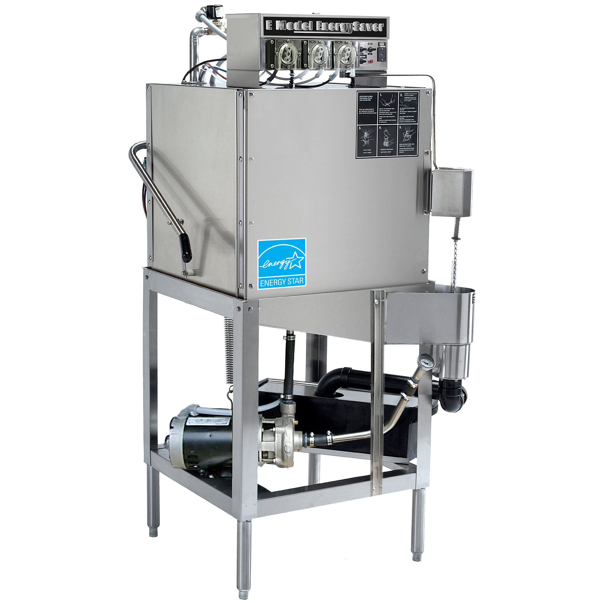 CMA Dishmachines E-AH Single Rack Low Temperature, Chemical Sanitizing ...