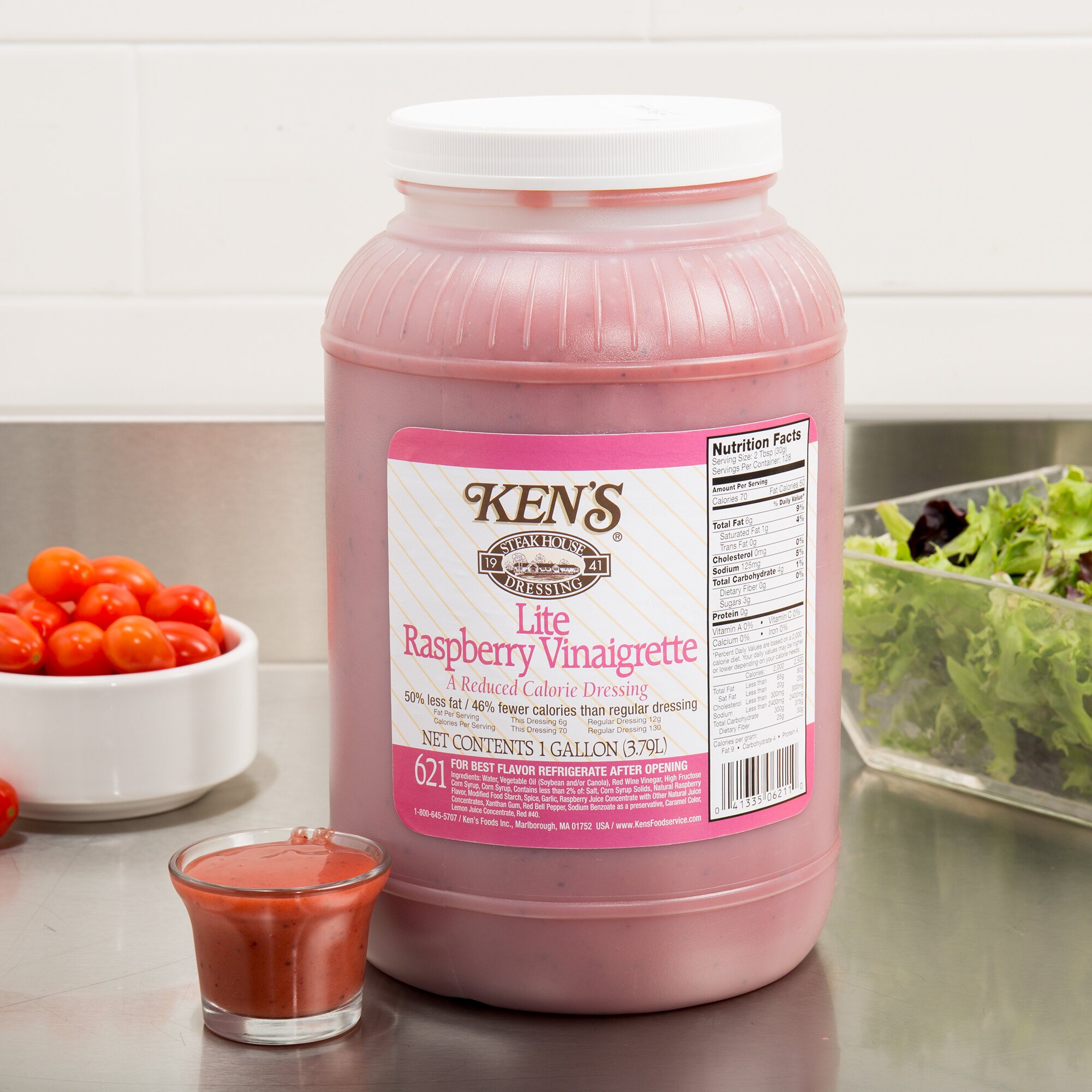 Ken&amp;#39;s Foods 1 Gallon Lite Raspberry Vinaigrette Dressing