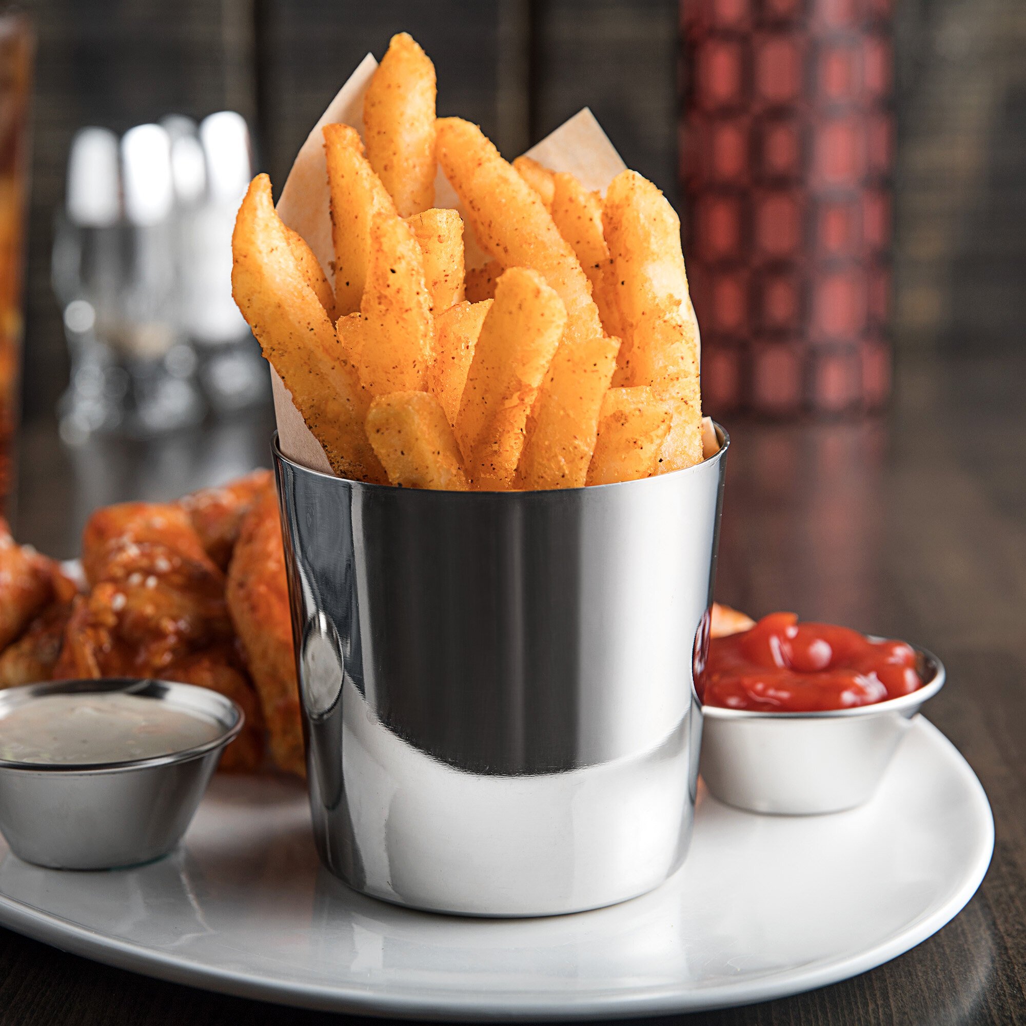 Metal French Fry Holder Cone Basket Cone Stand For Fries Fish And Chips