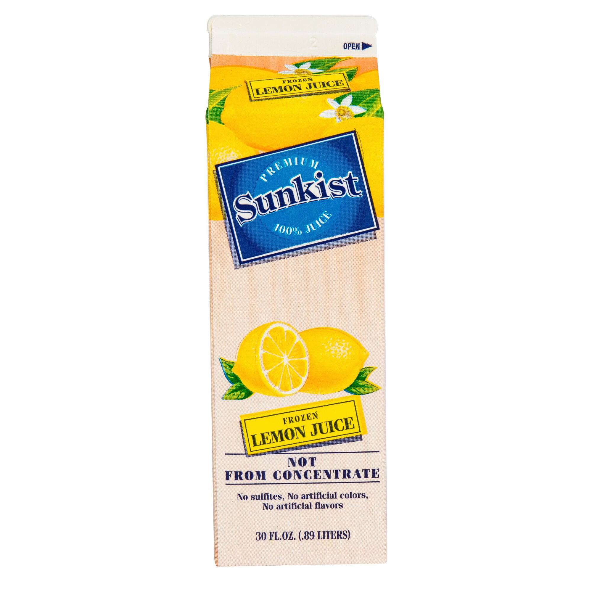 Sunkist Frozen Lemon Juice 12case 30 Fl Oz Cartons