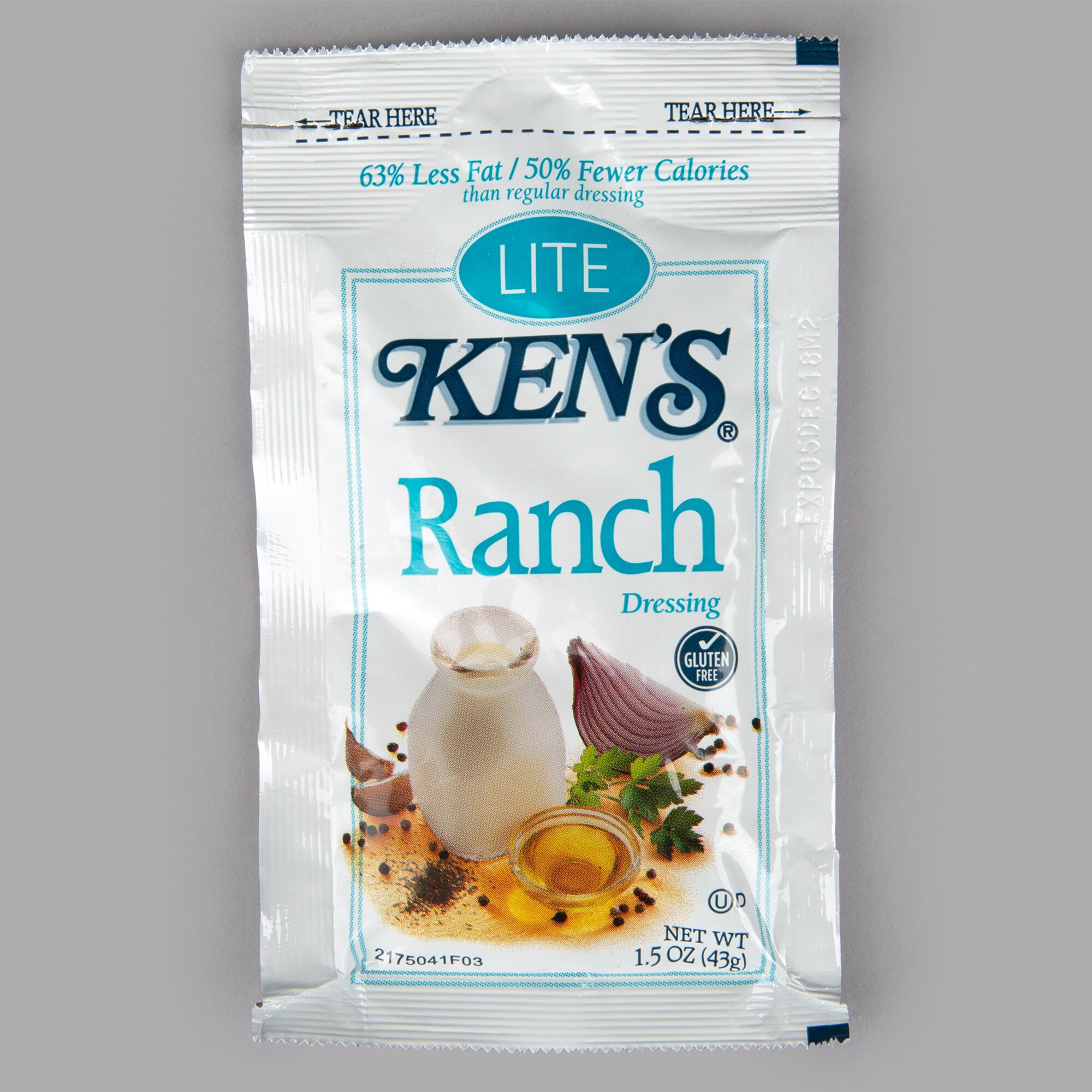 Ken's Foods 1.5 oz. Lite Ranch Dressing Packet 60/Case