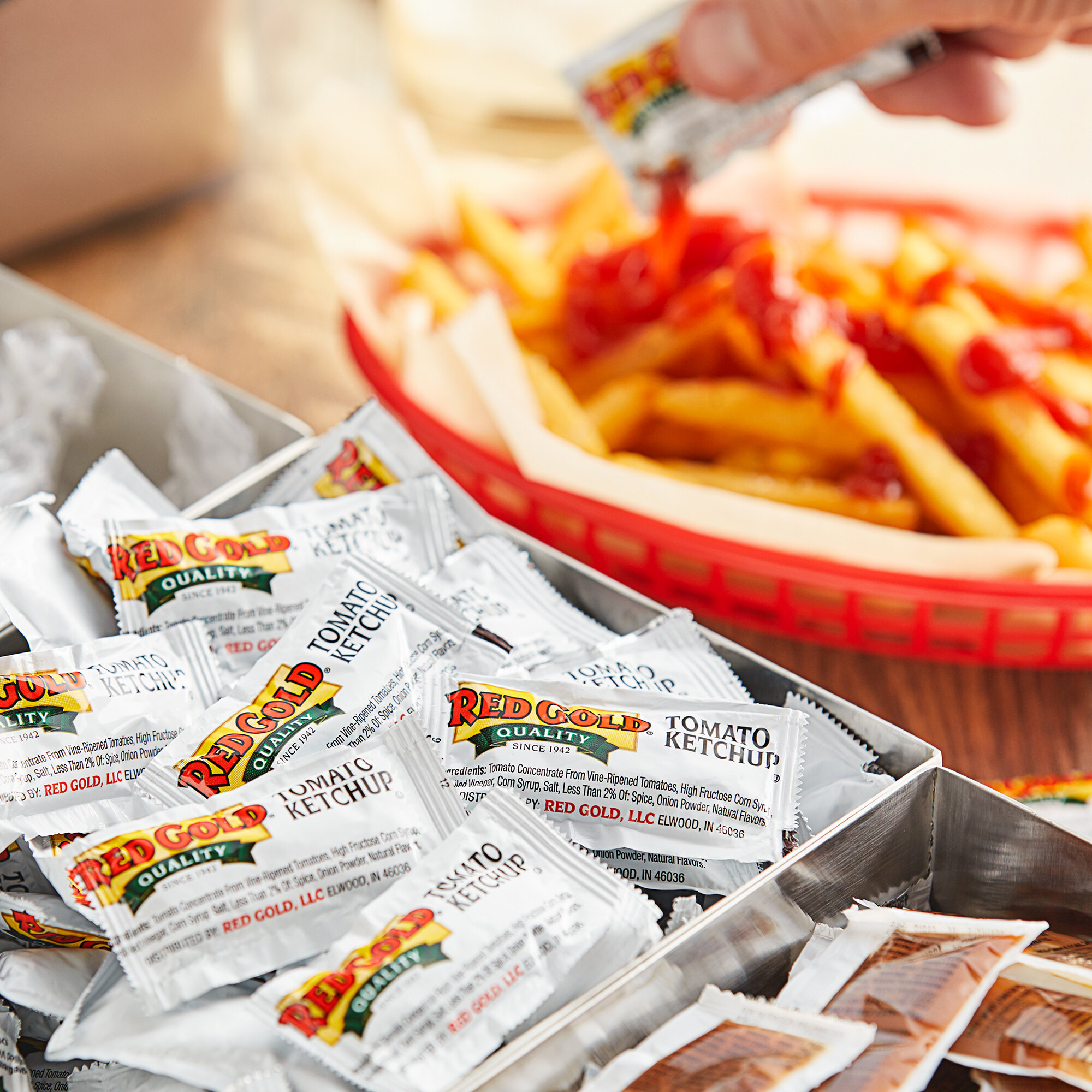 Red Gold Ketchup Packets: 9-Gram Portions (1000/Case)