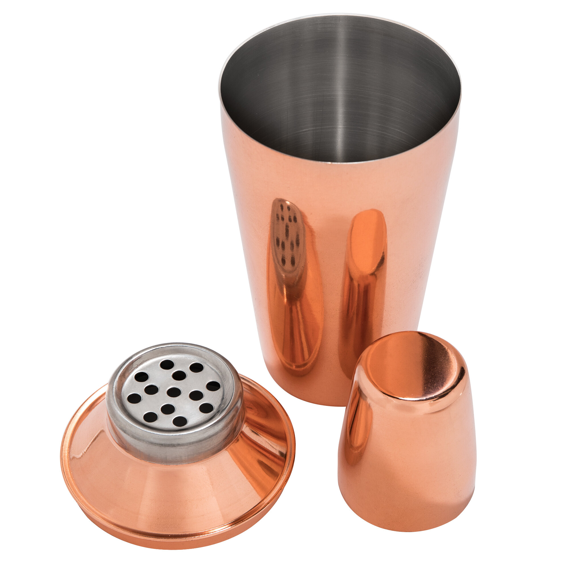 Copper Cocktail Shaker 16 oz. 3Piece Set