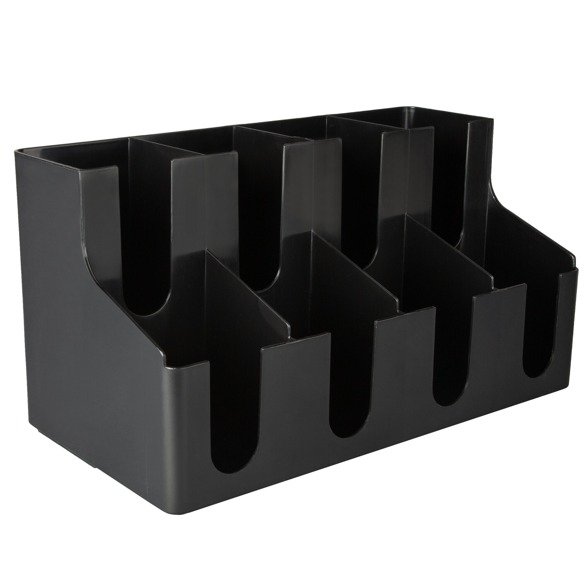 Choice Black 8Section Countertop Cup and Lid Organizer