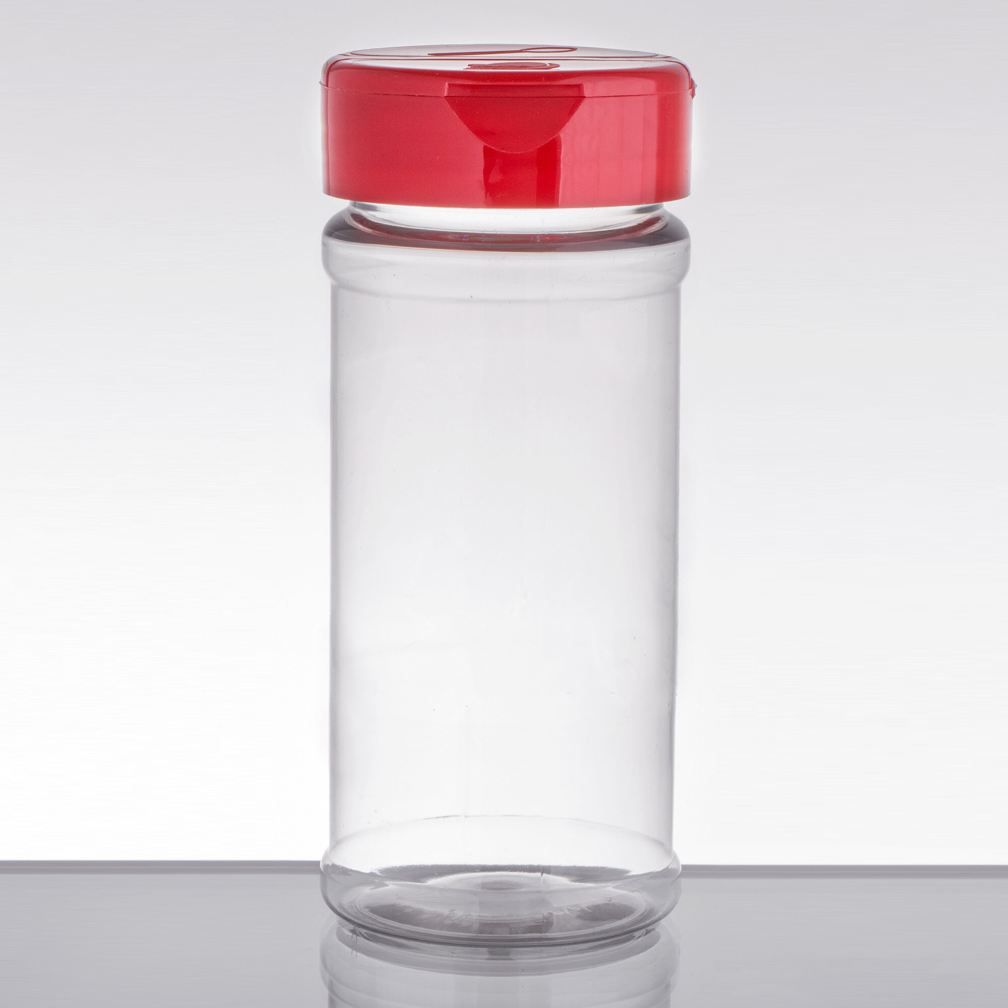 Choice 8.5 oz. Round Plastic Spice Storage / General Use Container with