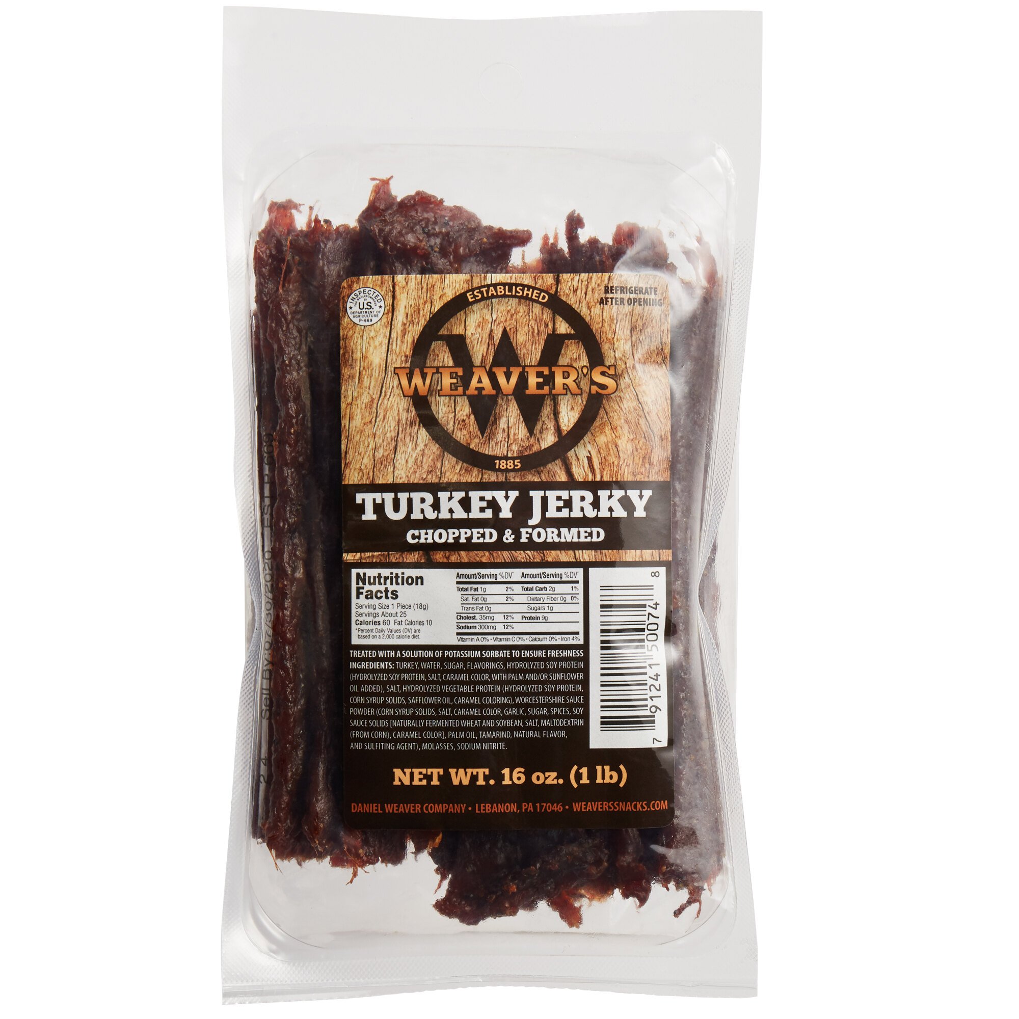 Weaver's Turkey Jerky - 1 lb. Pack