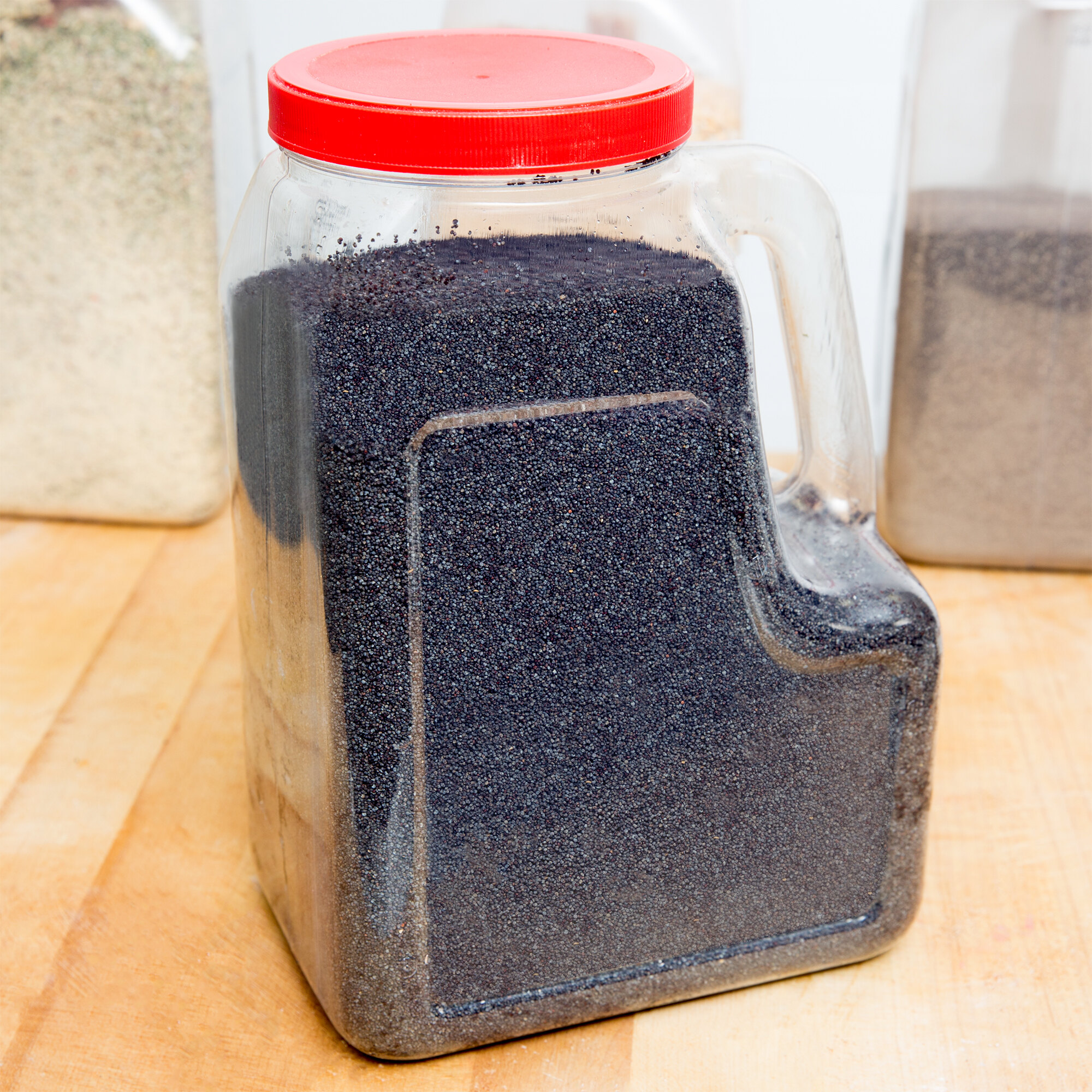 Choice 5 lb. Spice Storage Container w/ Red Lid staurantStore