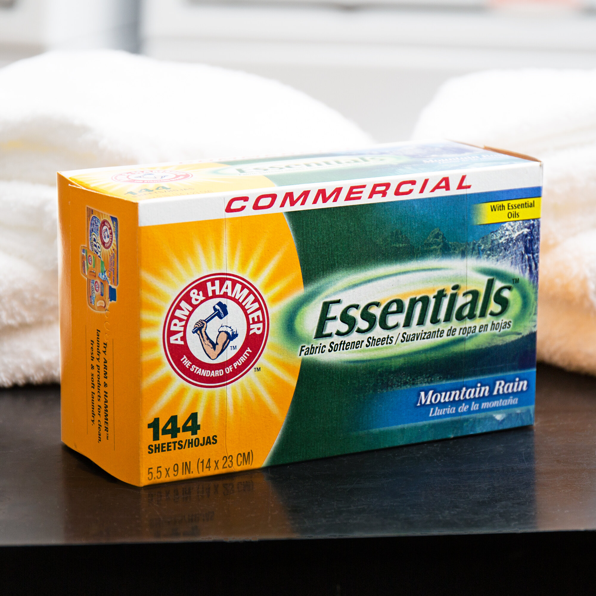 Arm & Hammer 144Count Essentials Mountain Rain Dryer Sheets